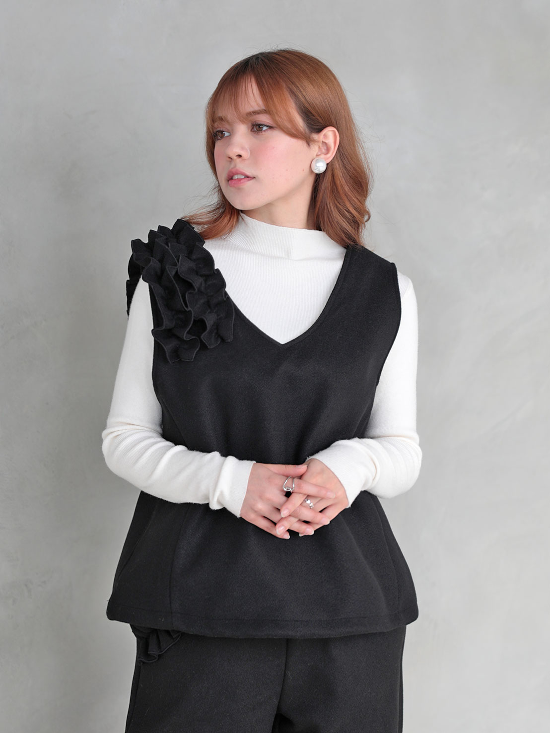 【FLOWERフリル セミAラインジレ(ma28) 】♥ノベルティ対象商品♥