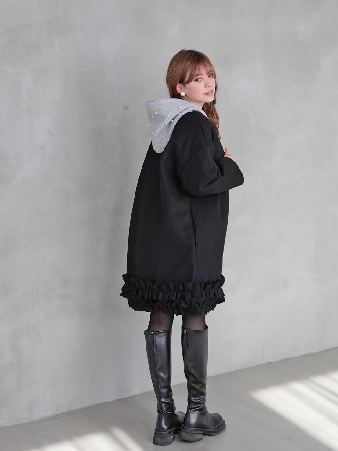 【裾フリルコート(ma23)】TH