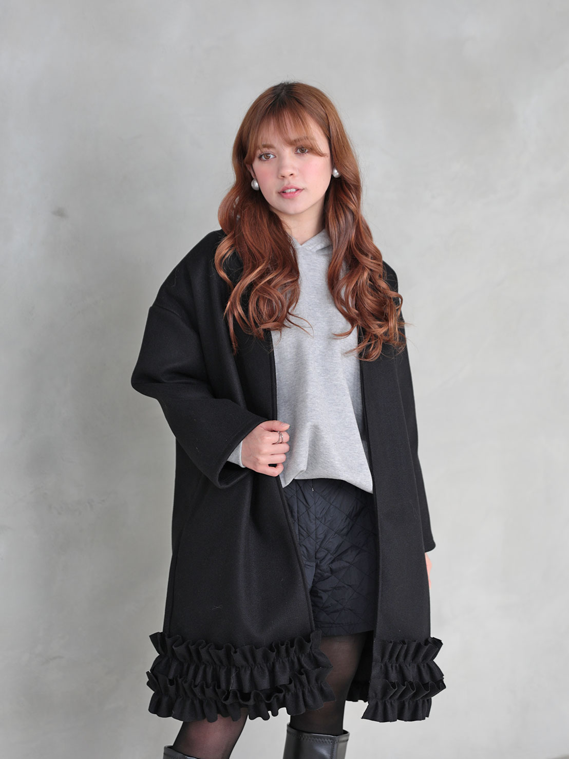 【裾フリルコート(ma23)】TH
