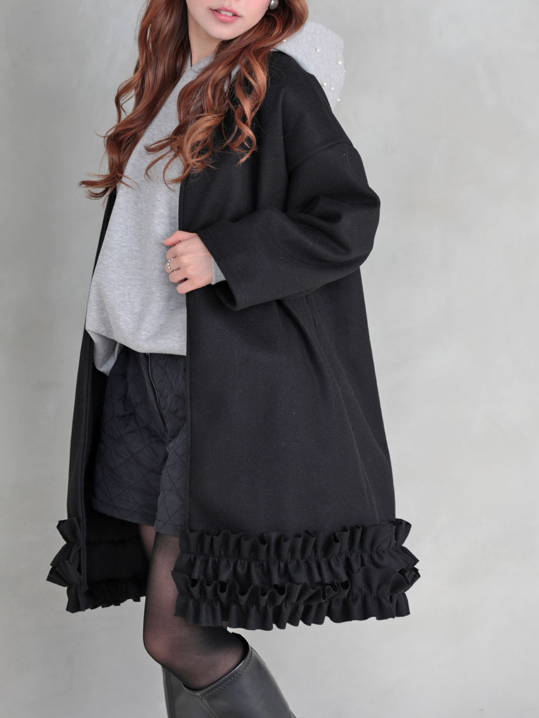 【裾フリルコート(ma23)】TH