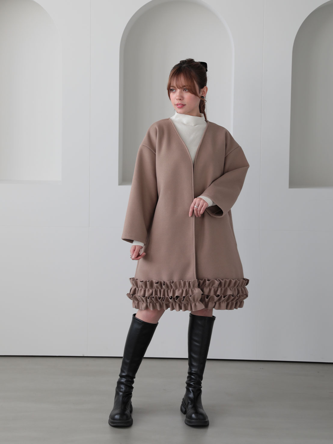 【裾フリルコート(ma23)】TH