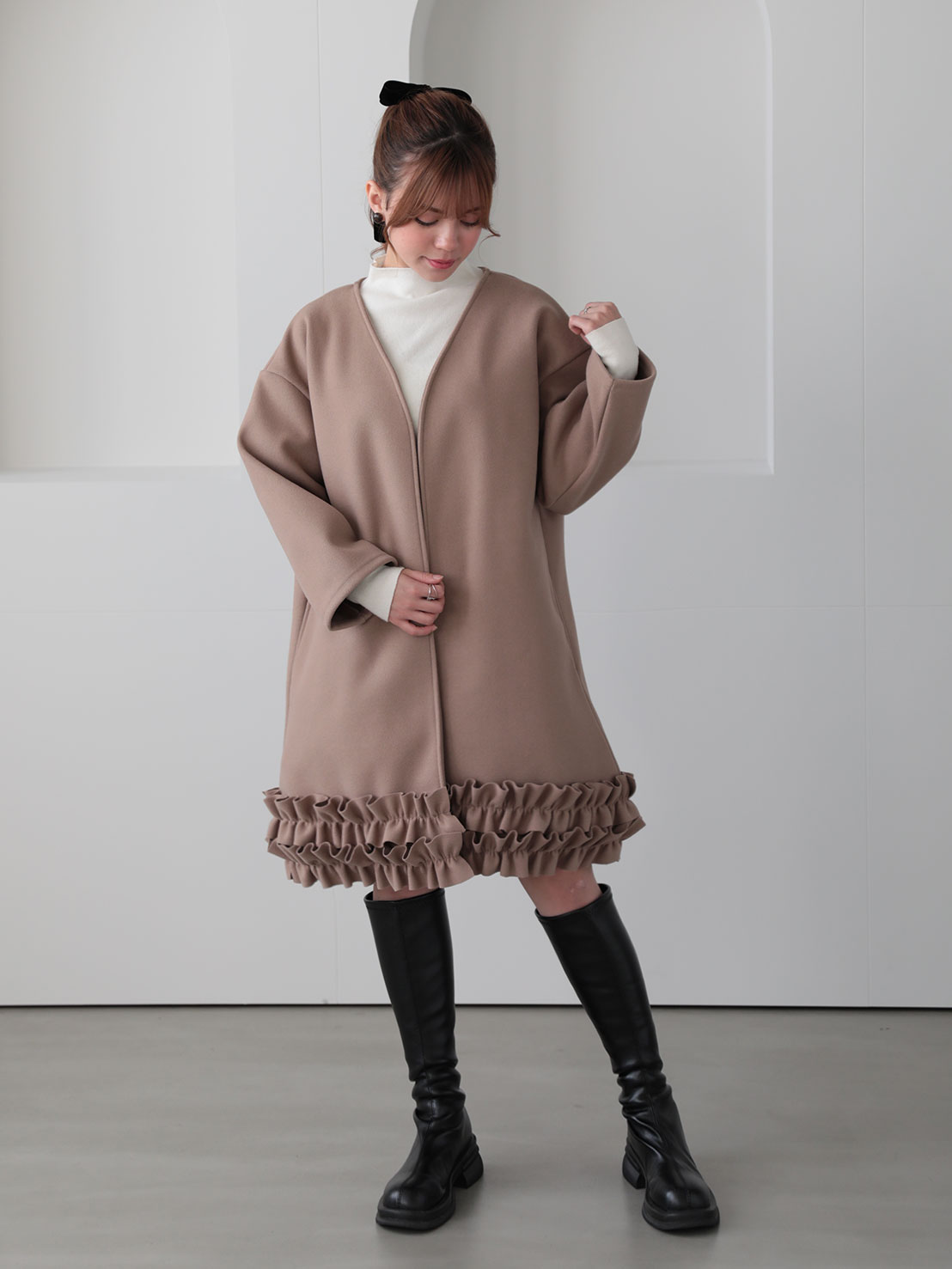 【裾フリルコート(ma23)】TH