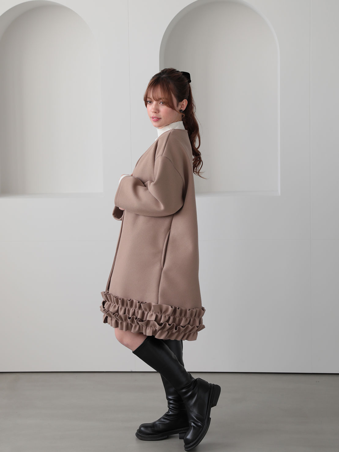 【裾フリルコート(ma23)】TH