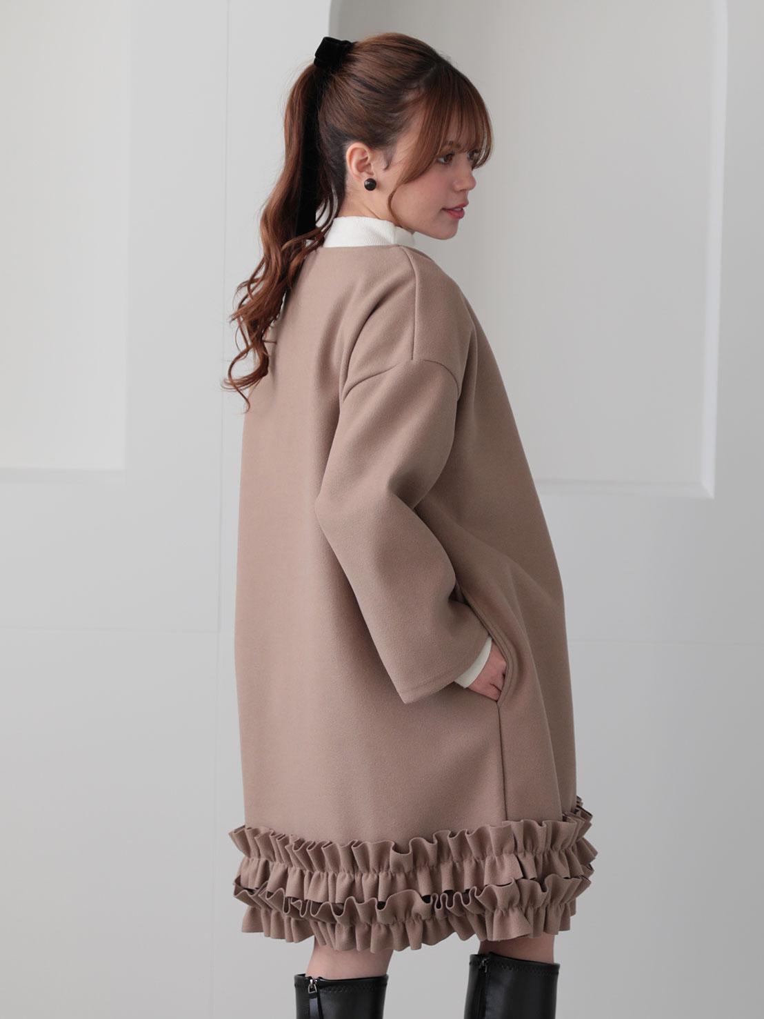 【裾フリルコート(ma23)】TH