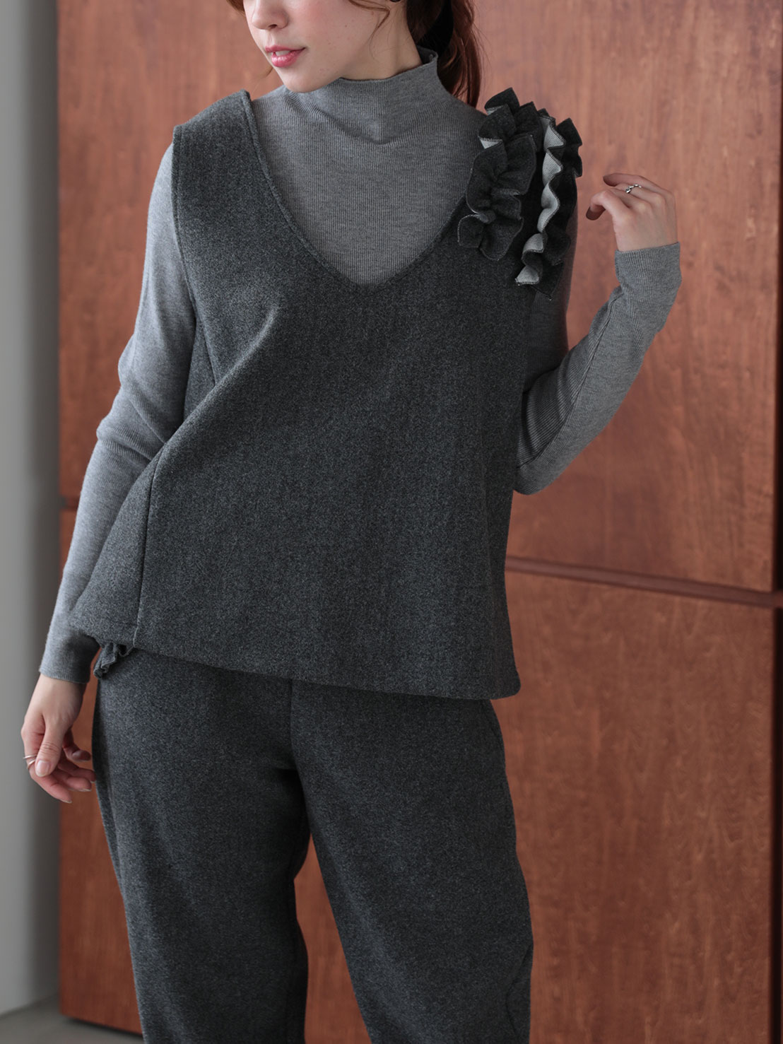 【FLOWERフリル セミAラインジレ(ma28) 】♥ノベルティ対象商品♥