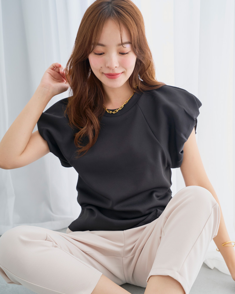 【袖バルーン美ラインTシャツ(myu1238)】