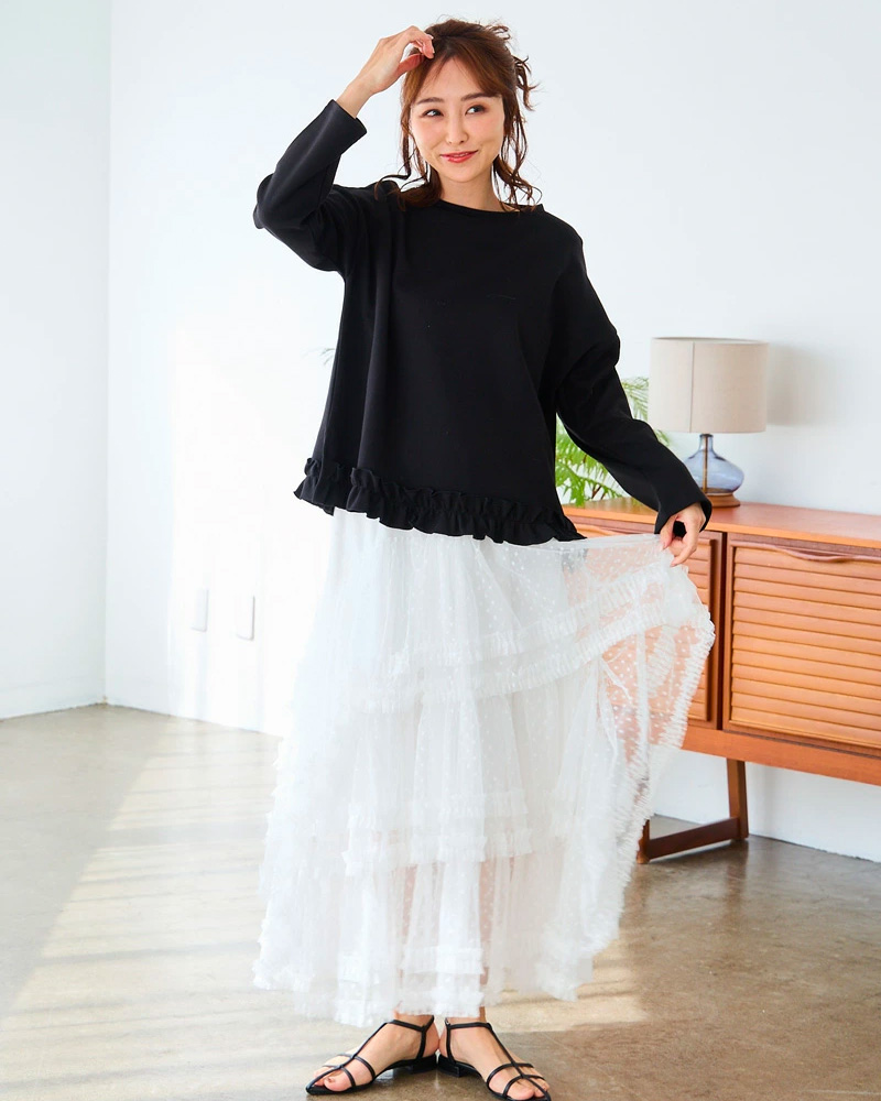 【裾フリルトップス(myu1215)】