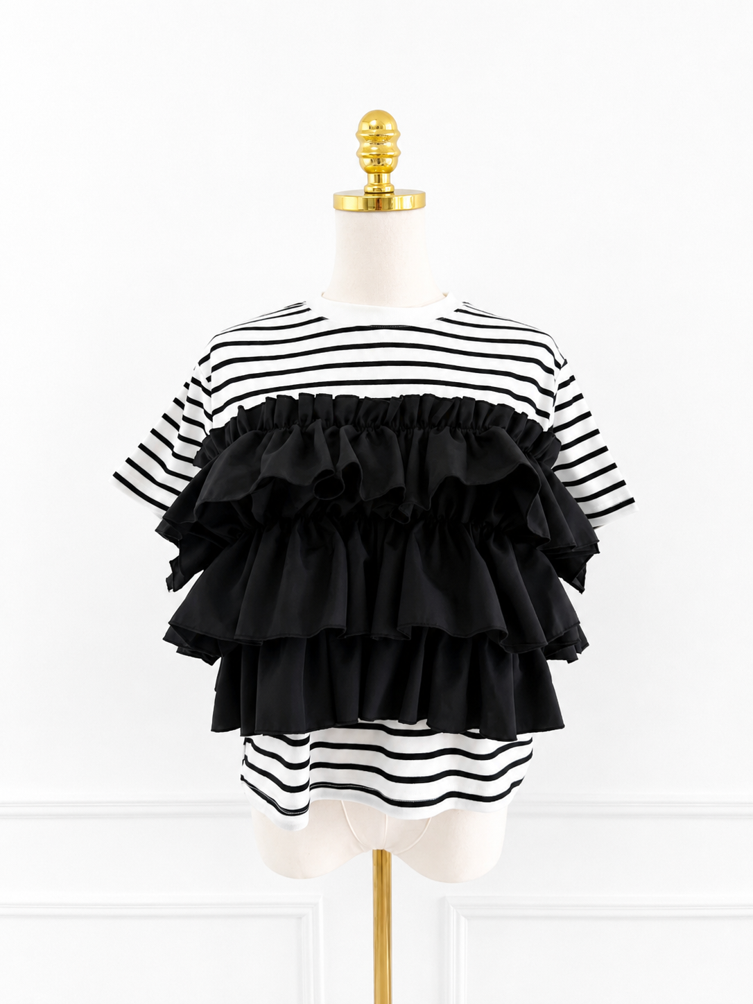 PUFF FRILL ボーダーTシャツ(im005/半袖)