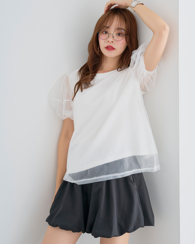 【バルーンチュールTシャツ（kk2504-7）】