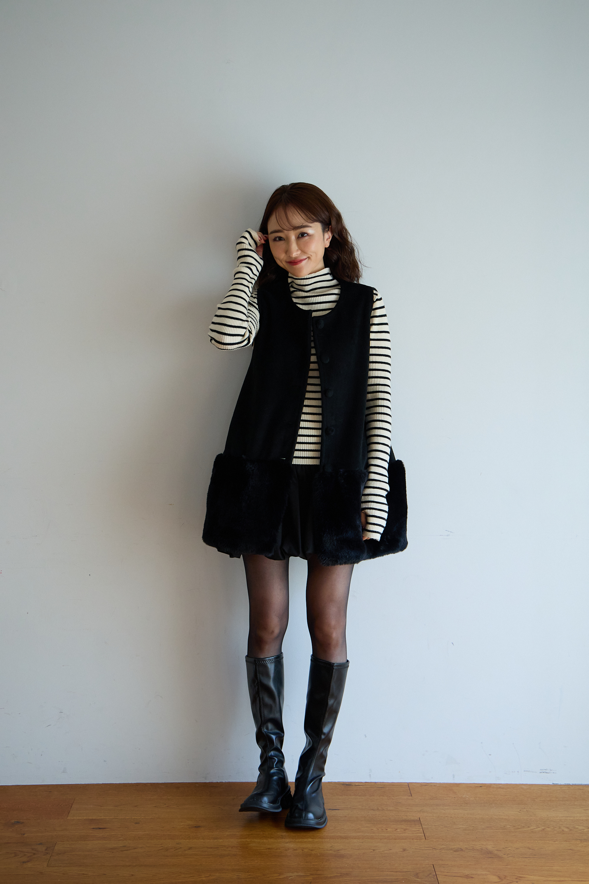 【裾エコファー2wayジレワンピkbm573)】メール便OK