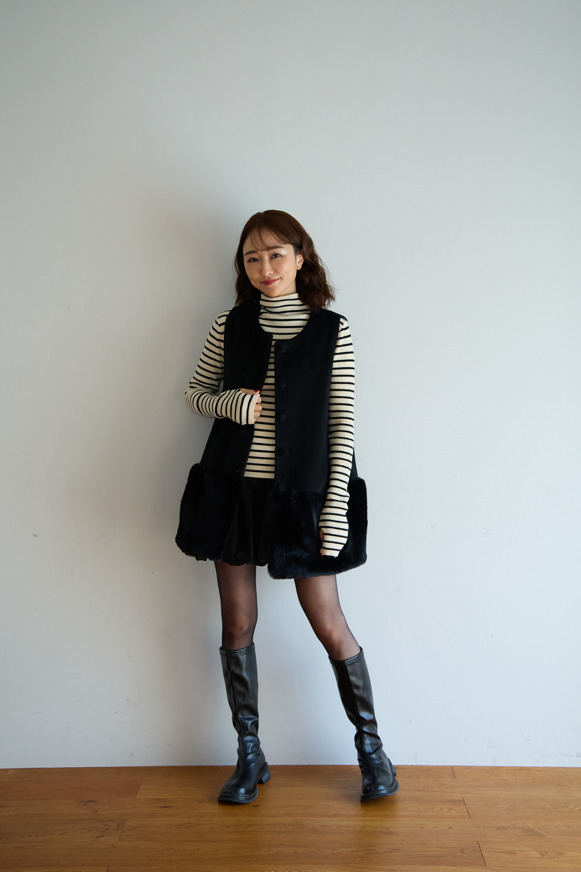 【裾エコファー2wayジレワンピkbm573)】メール便OK