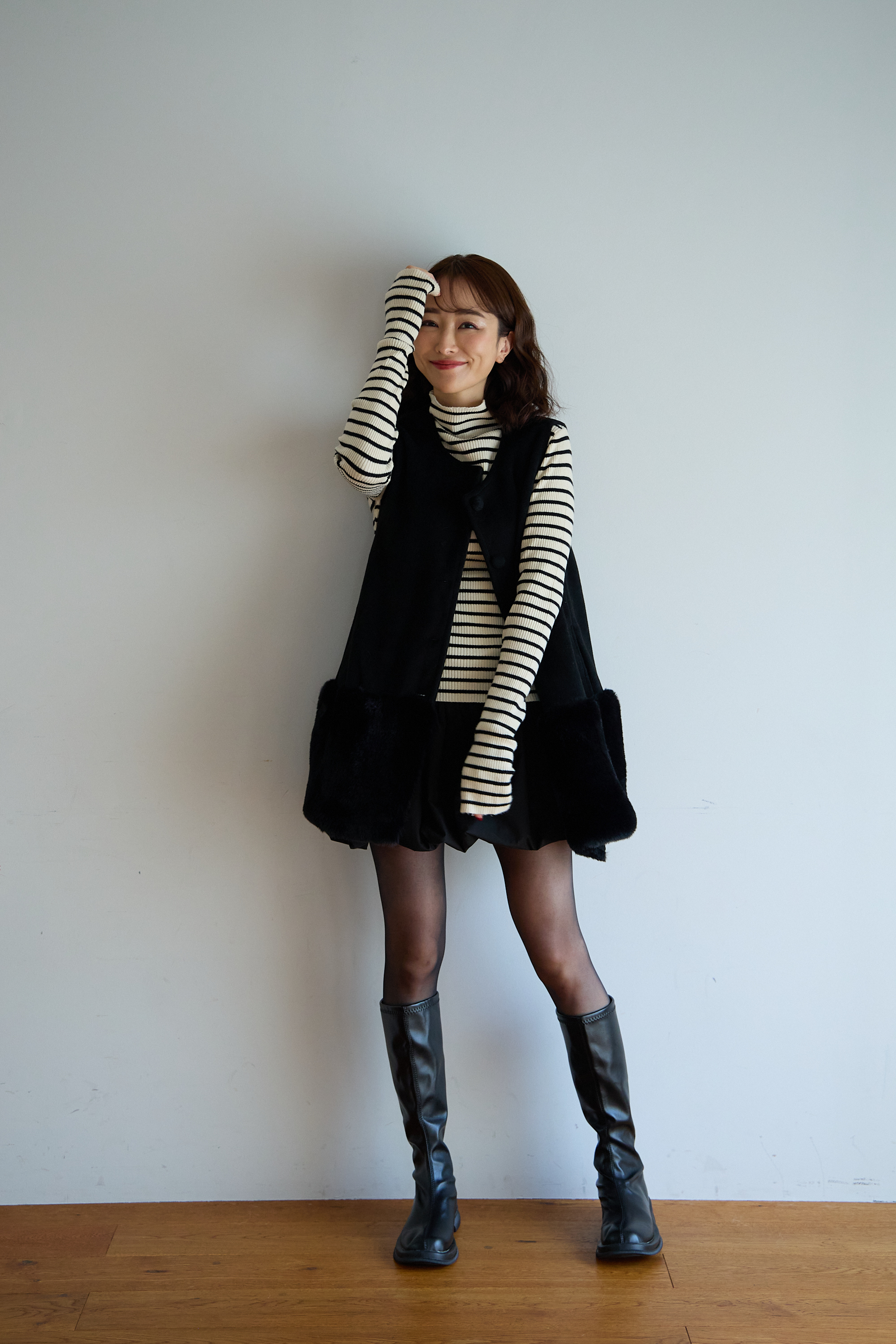 【裾エコファー2wayジレワンピkbm573)】メール便OK