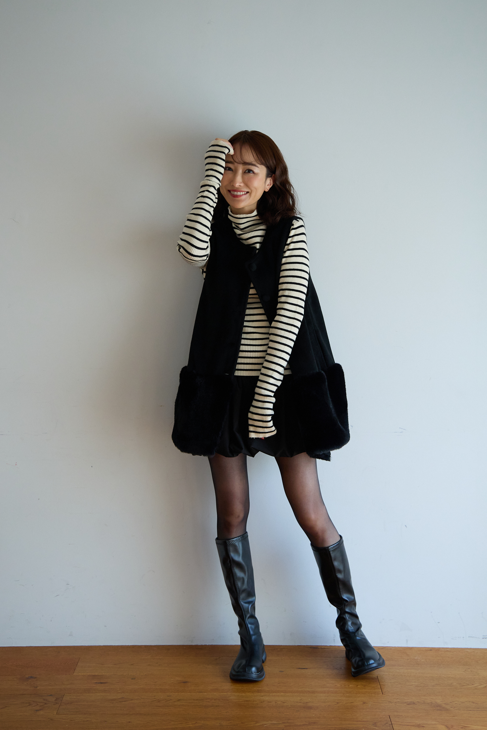 【裾エコファー2wayジレワンピkbm573)】メール便OK