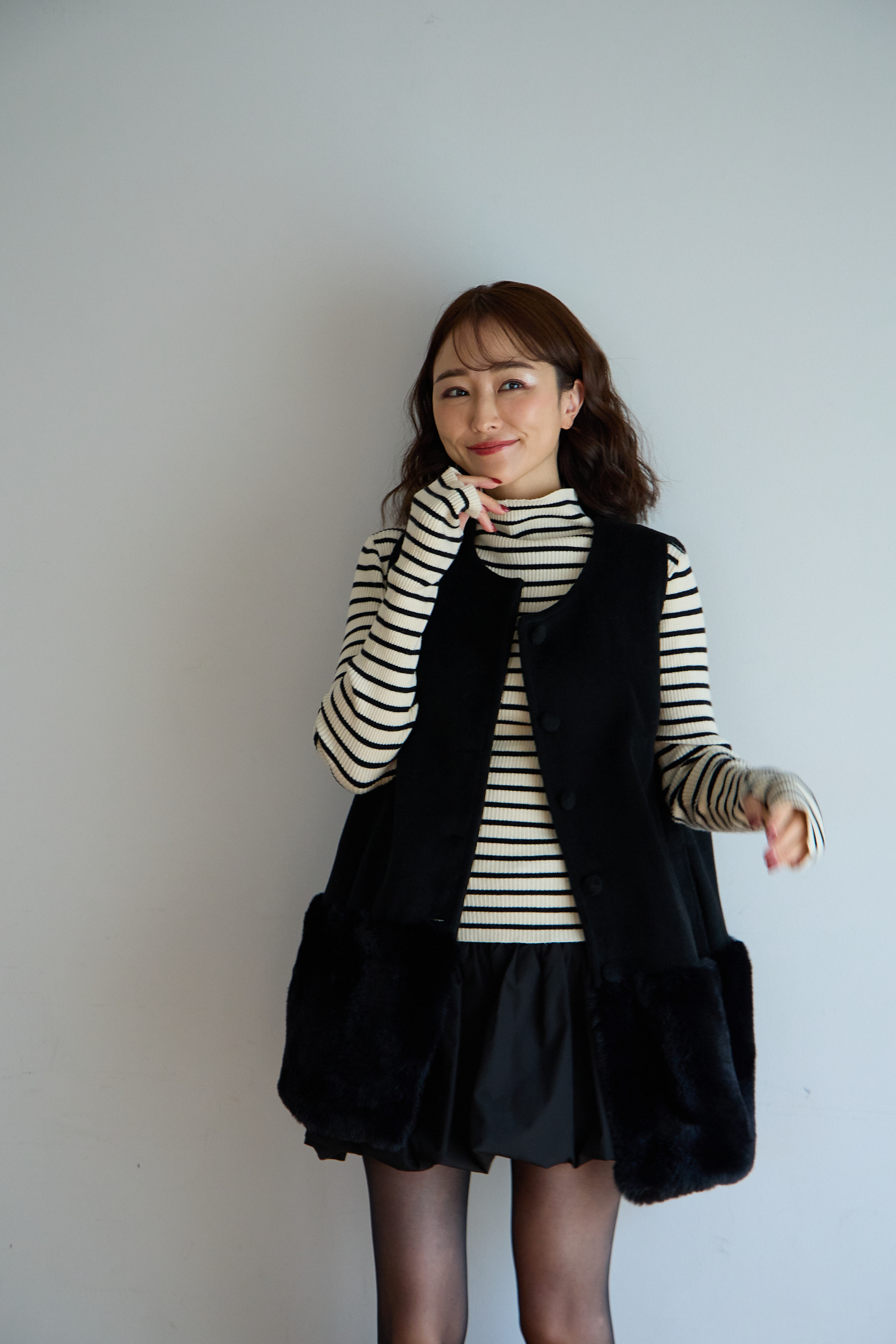 【裾エコファー2wayジレワンピkbm573)】メール便OK