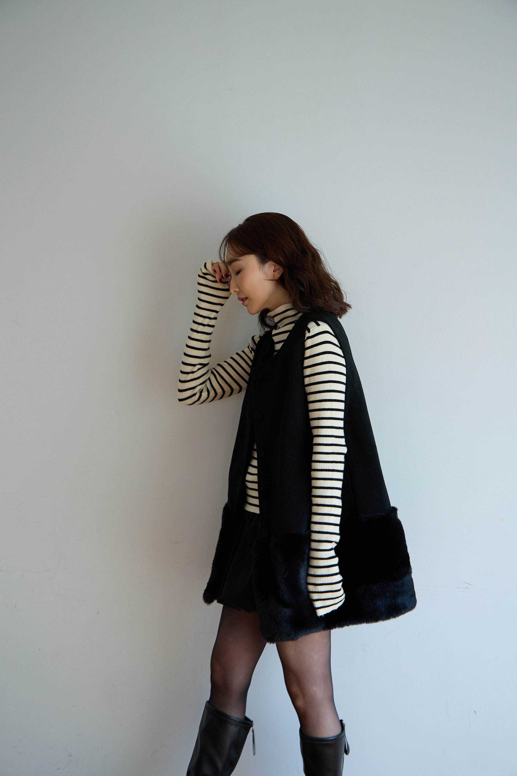 【裾エコファー2wayジレワンピkbm573)】メール便OK