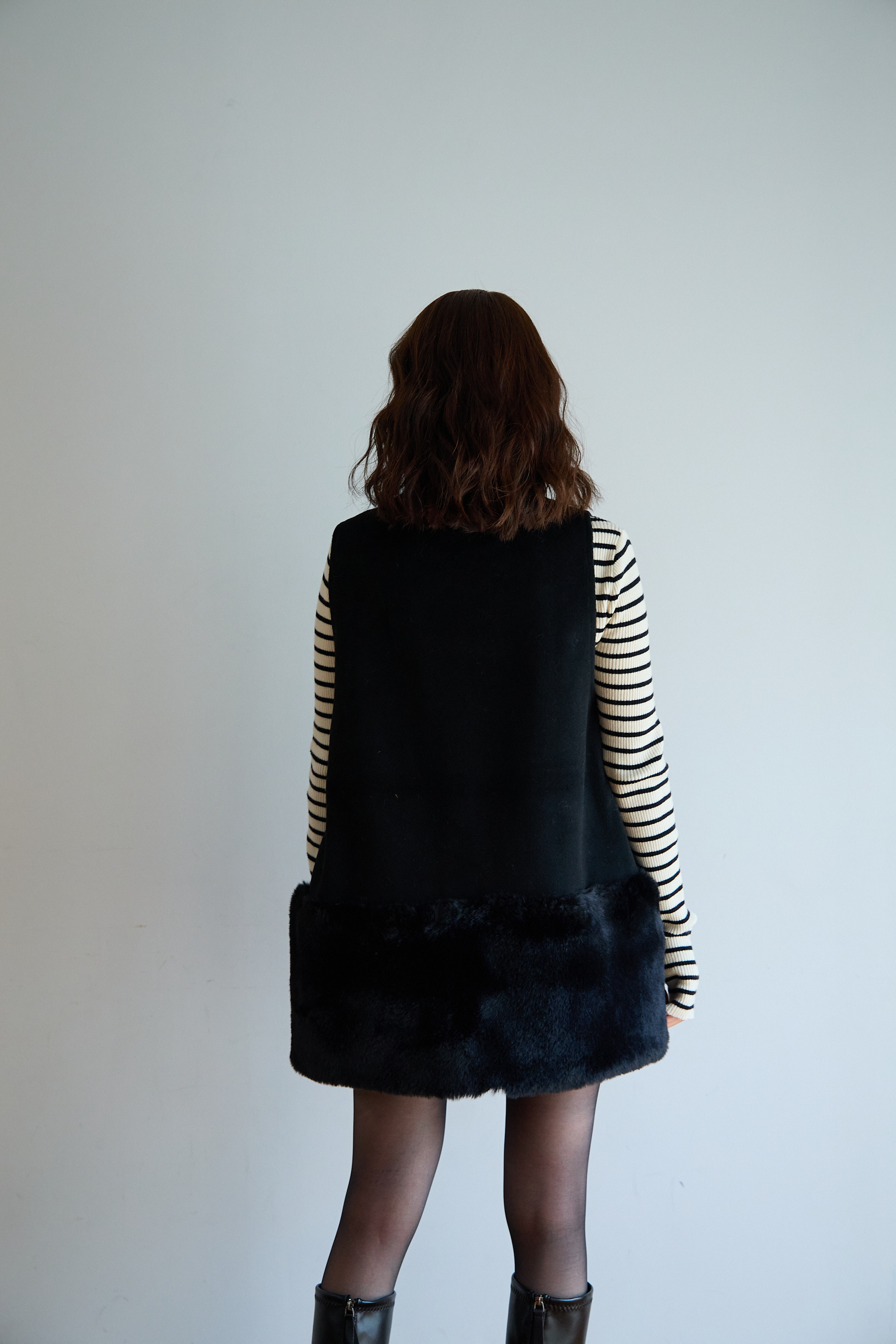 【裾エコファー2wayジレワンピkbm573)】メール便OK