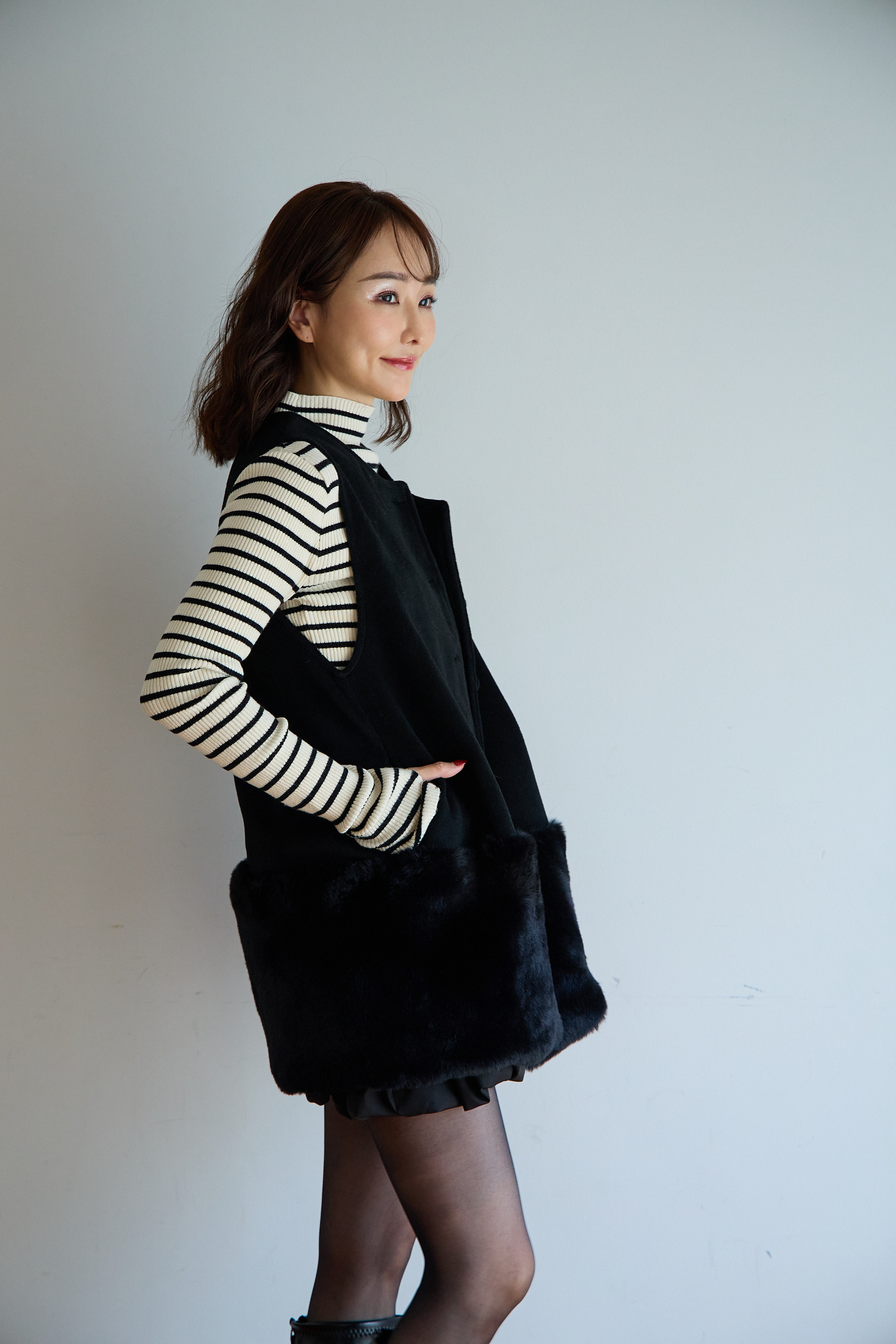 【裾エコファー2wayジレワンピkbm573)】メール便OK