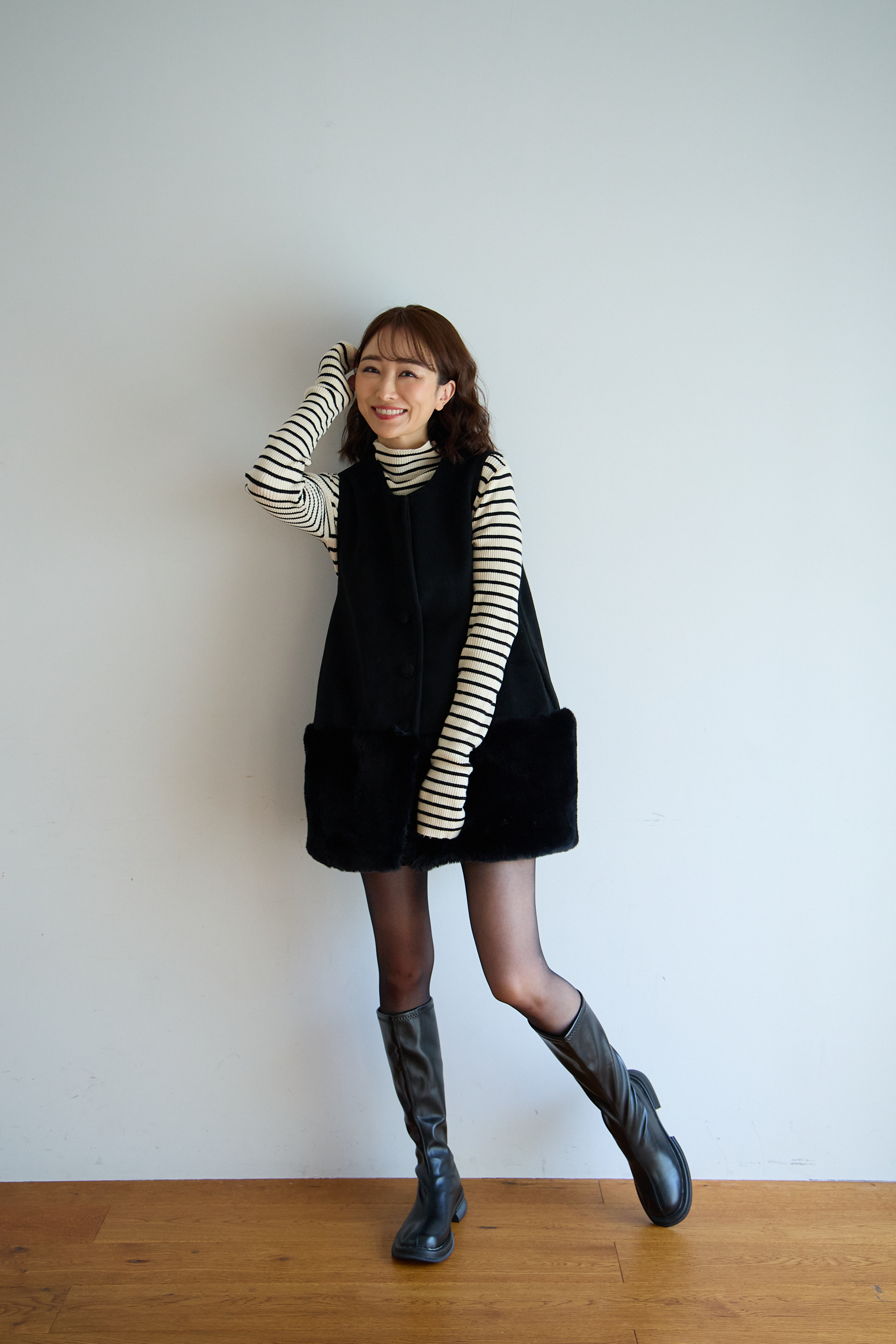 【裾エコファー2wayジレワンピkbm573)】メール便OK