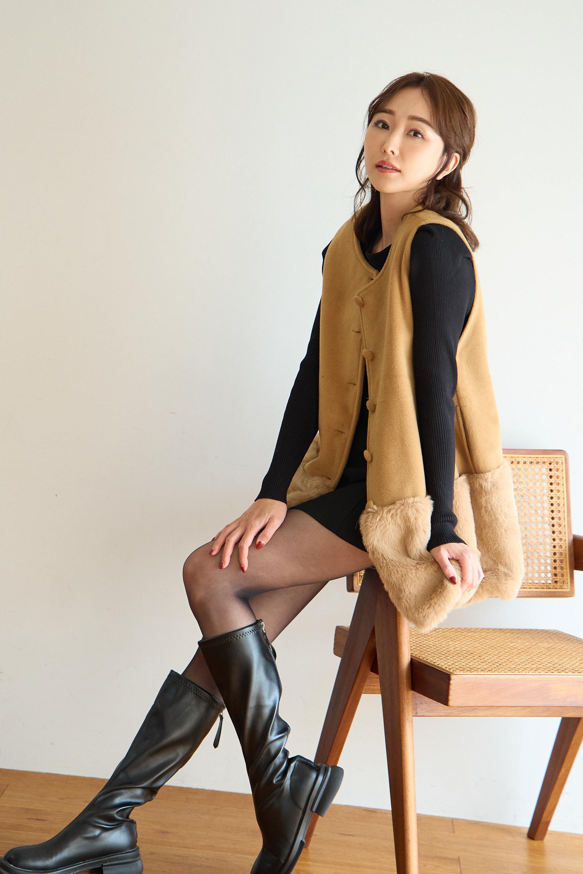 【裾エコファー2wayジレワンピkbm573)】メール便OK