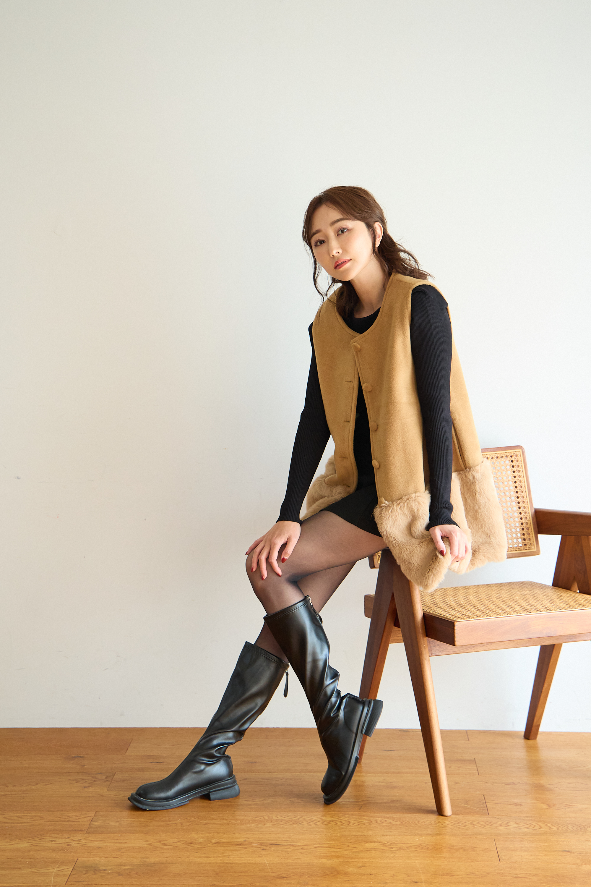 【裾エコファー2wayジレワンピkbm573)】メール便OK