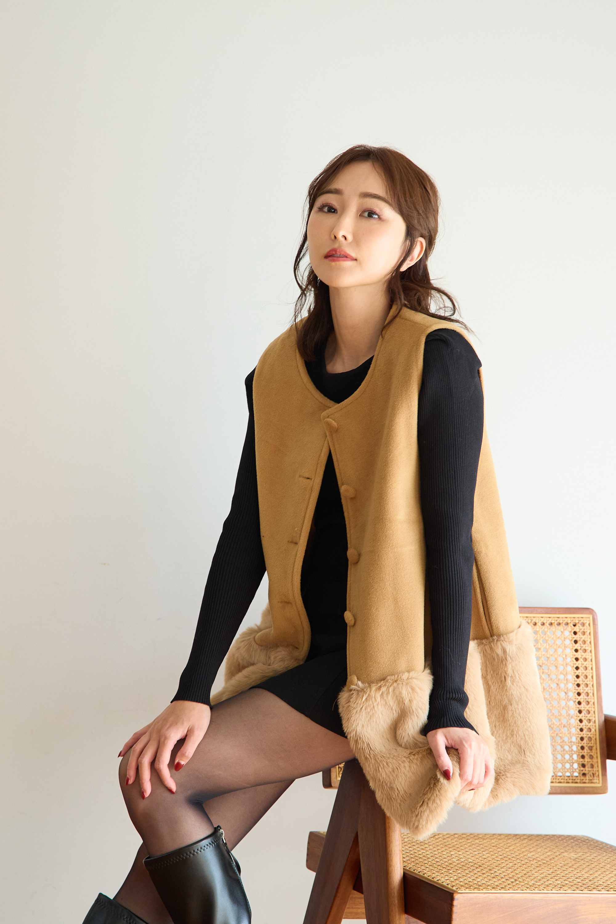 【裾エコファー2wayジレワンピkbm573)】メール便OK