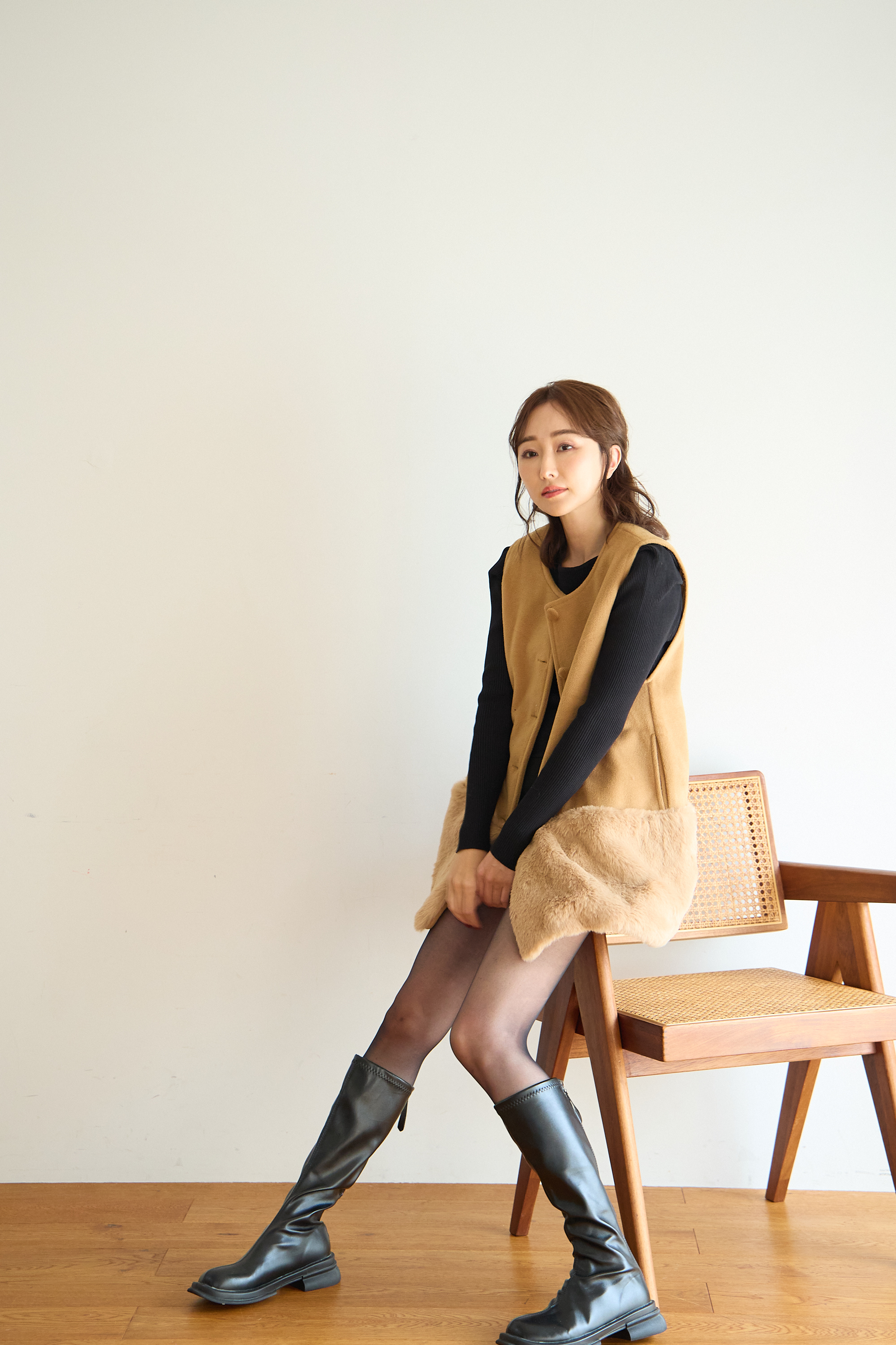 【裾エコファー2wayジレワンピkbm573)】メール便OK