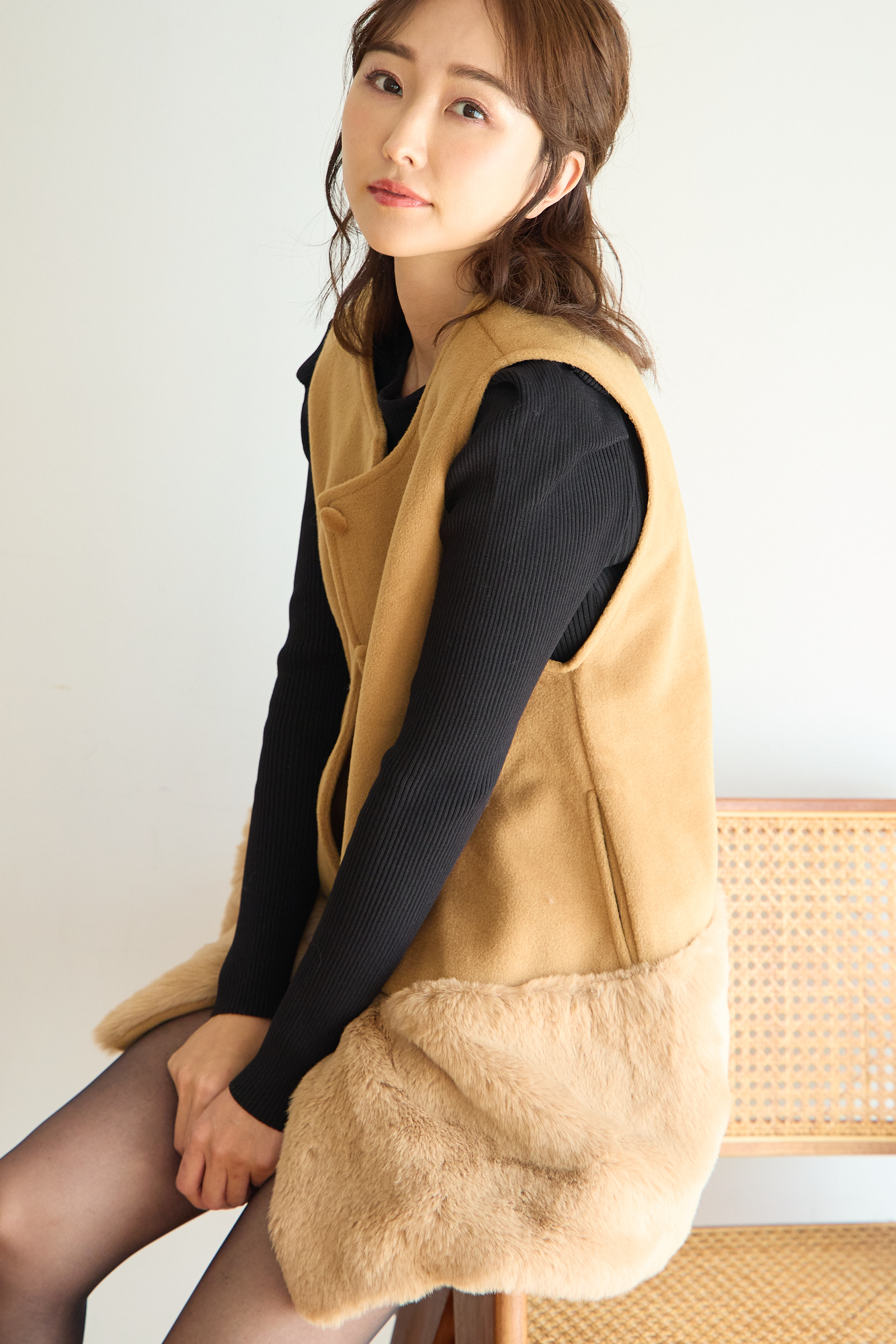 【裾エコファー2wayジレワンピkbm573)】メール便OK