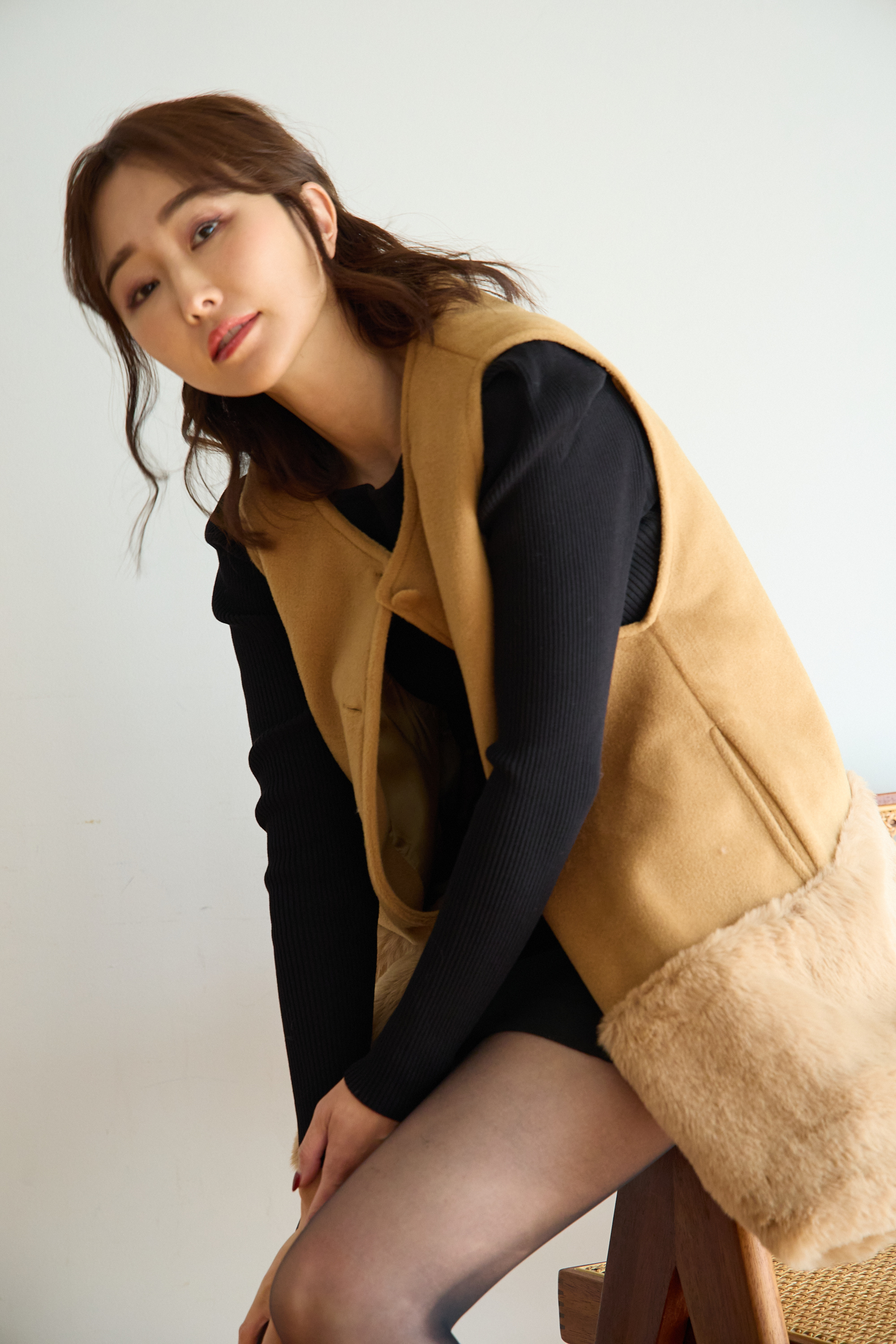 【裾エコファー2wayジレワンピkbm573)】メール便OK