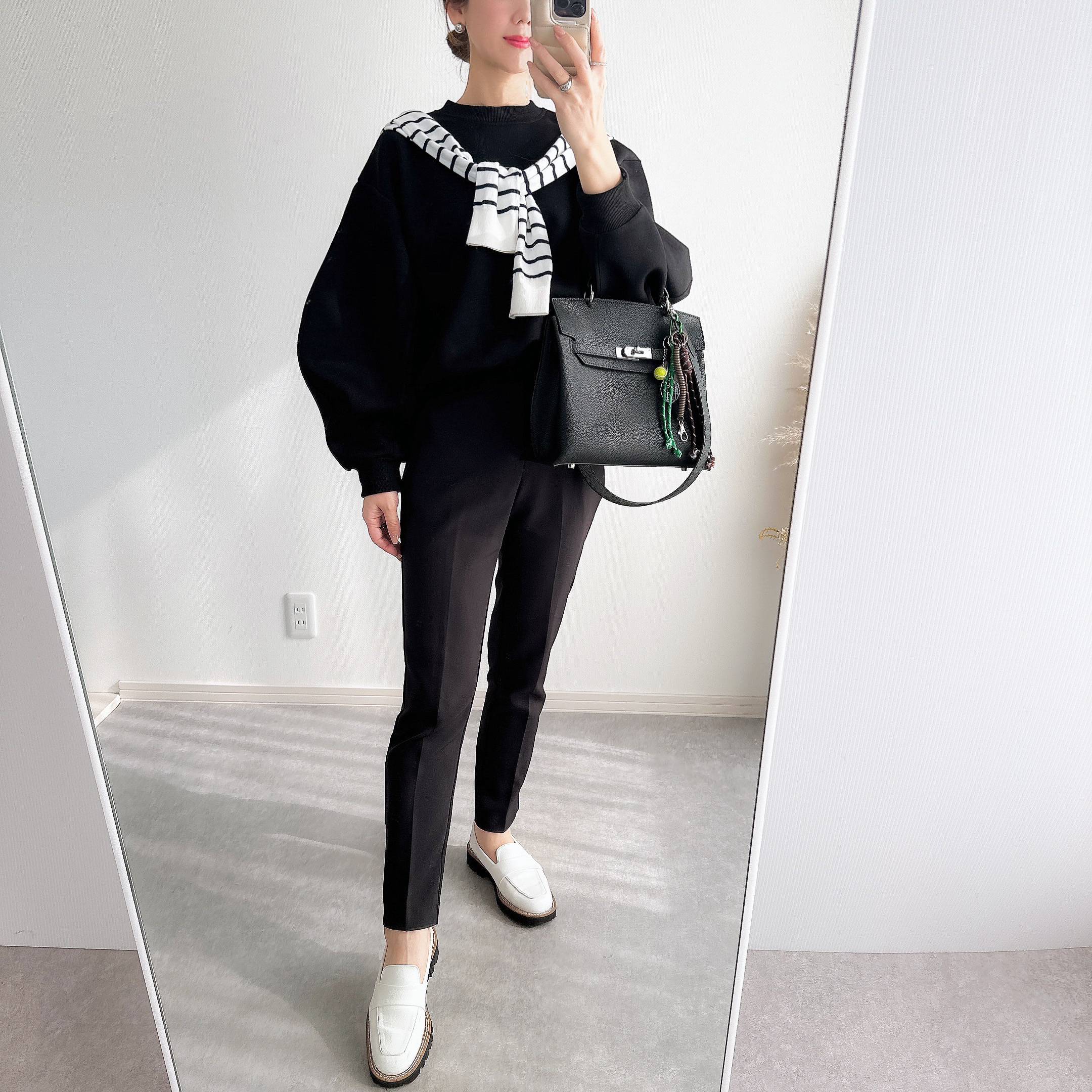 @m_i_mm_a×Myuコラボ【カーブスリーブプルオーバー(kbm599シンプル)】メール便OK