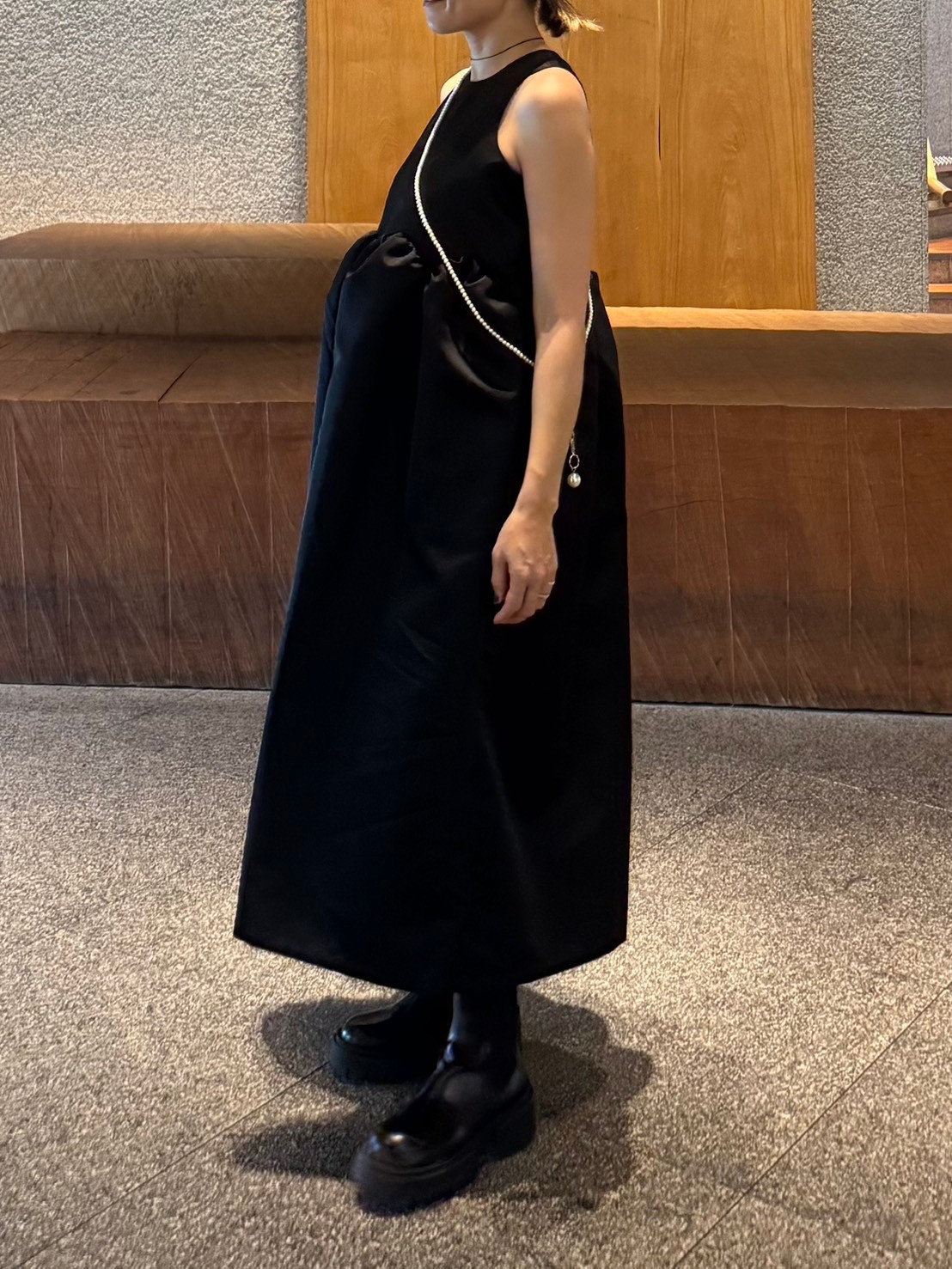 【えりか様みく様コラボ　付け衿　アメスリサテンワンピース(kbm592)】メール便OK