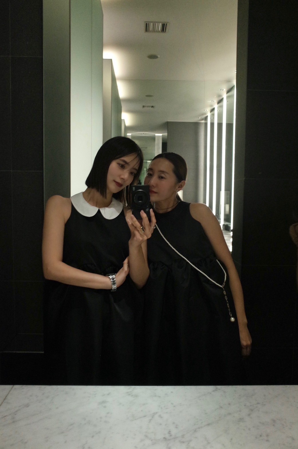 【えりか様みく様コラボ　付け衿　アメスリサテンワンピース(kbm592)】メール便OK