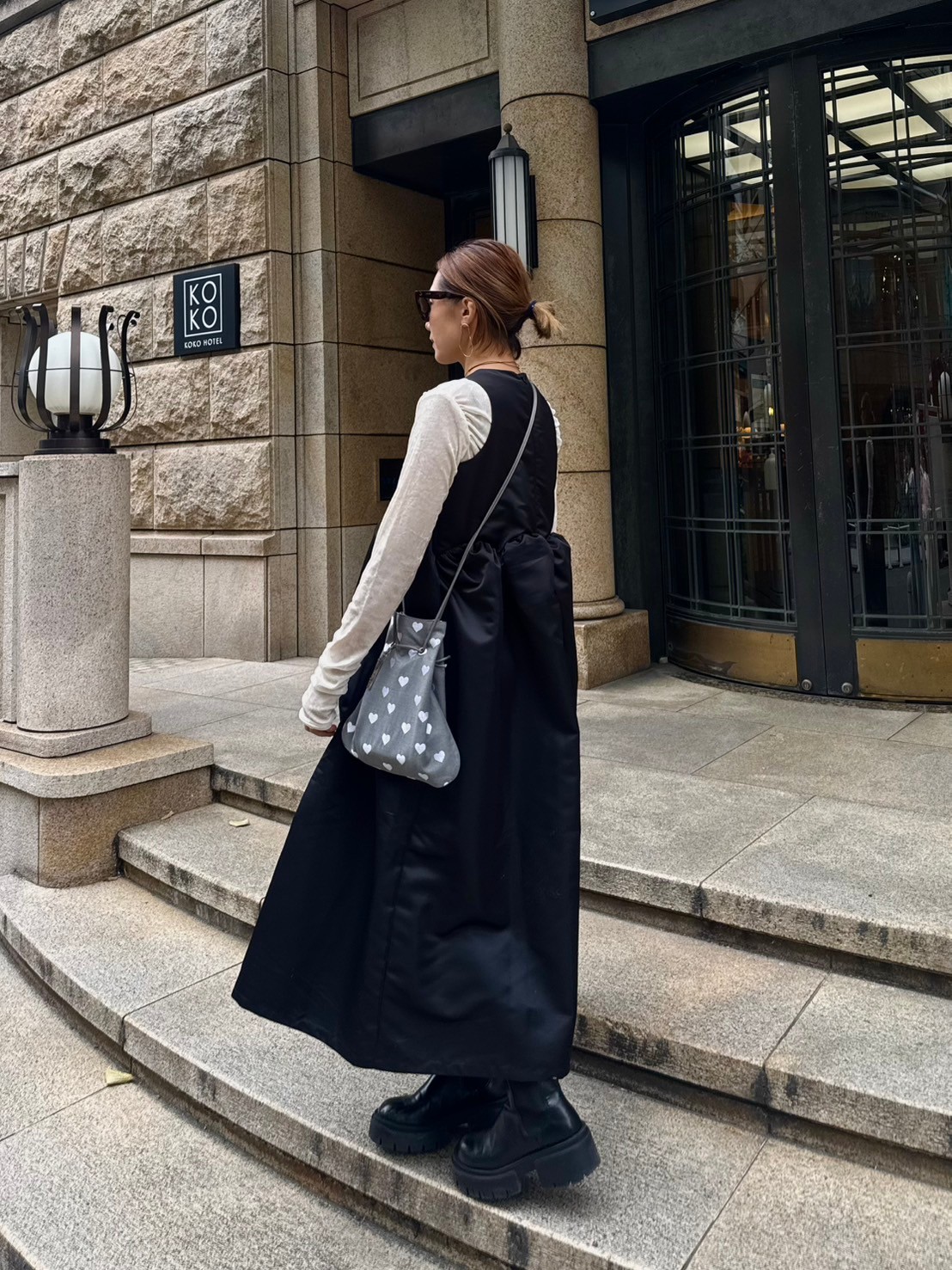 【えりか様みく様コラボ　付け衿　アメスリサテンワンピース(kbm592)】メール便OK