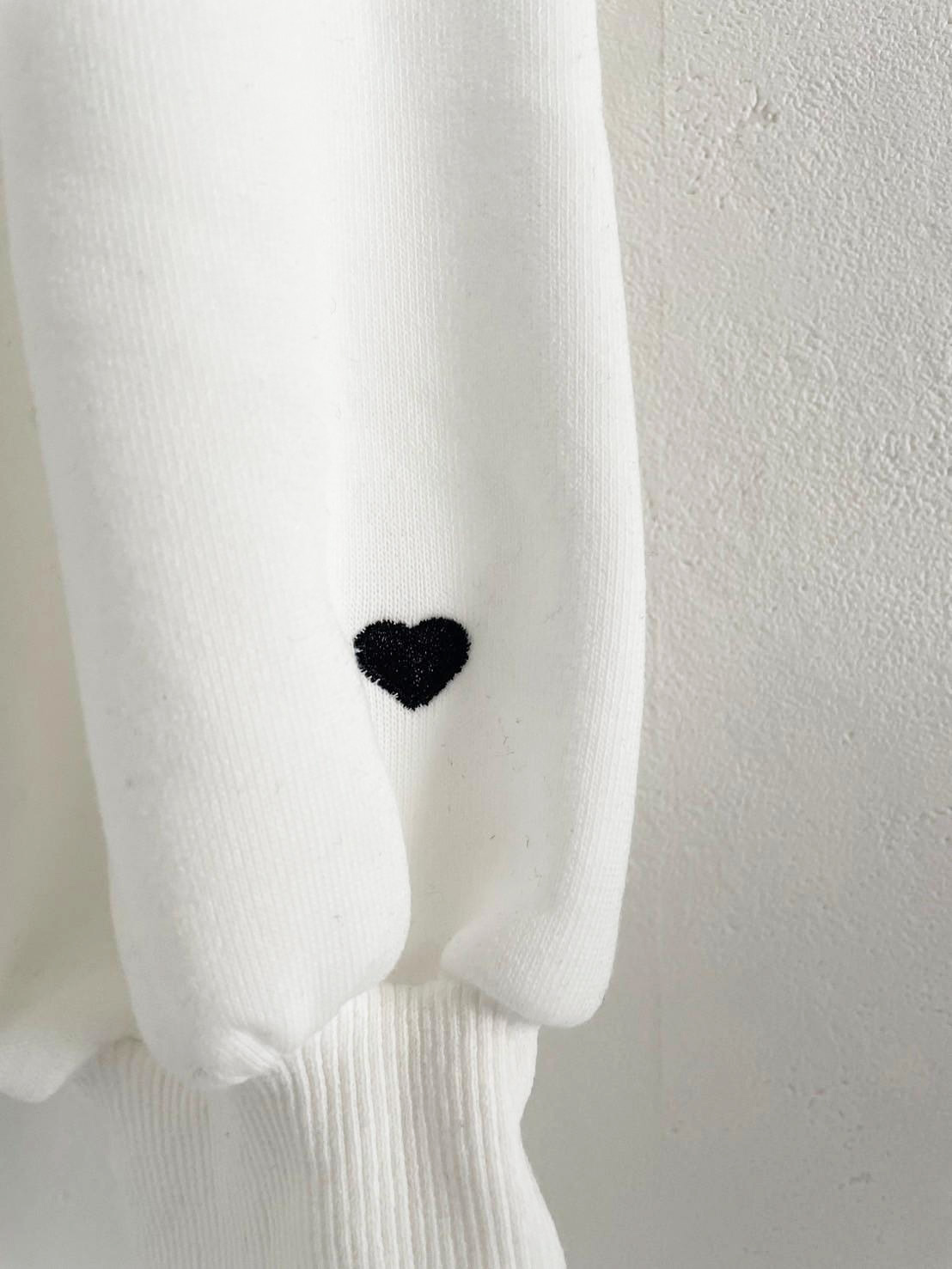 【裏起毛　刺繍入りぽわん袖プルオーバー(kbm580)】メール便OK