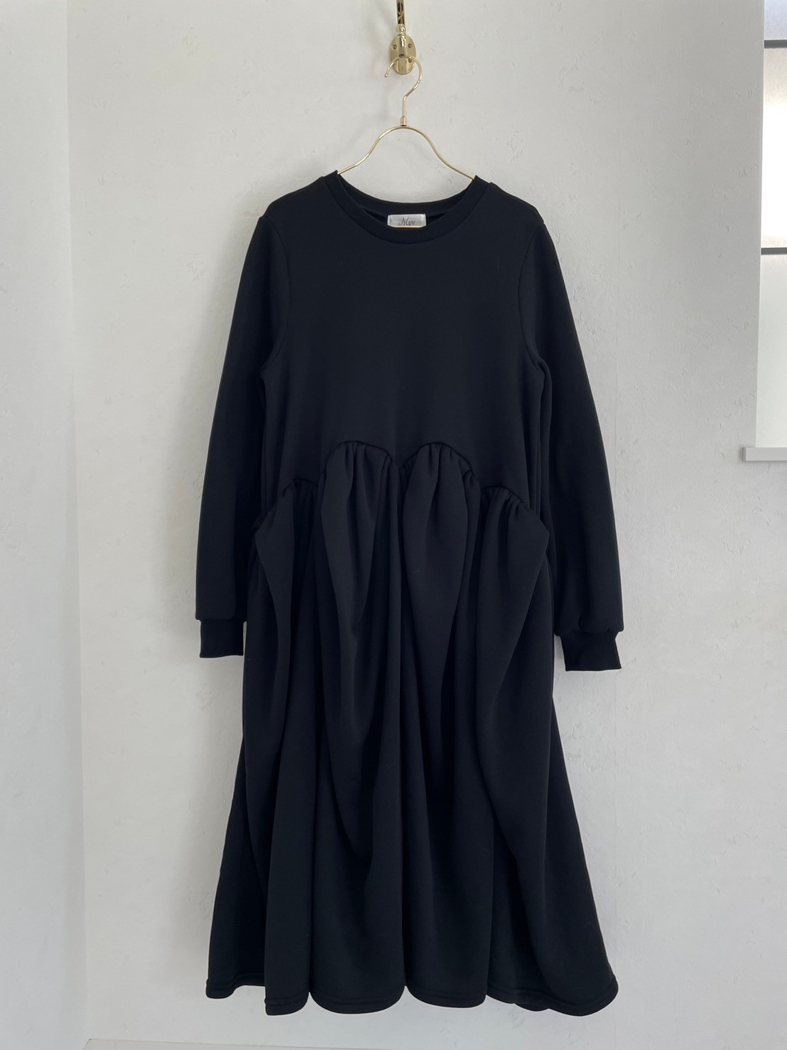 【裏起毛　パンプキンワンピース/ロング丈(kbm547)】 TH