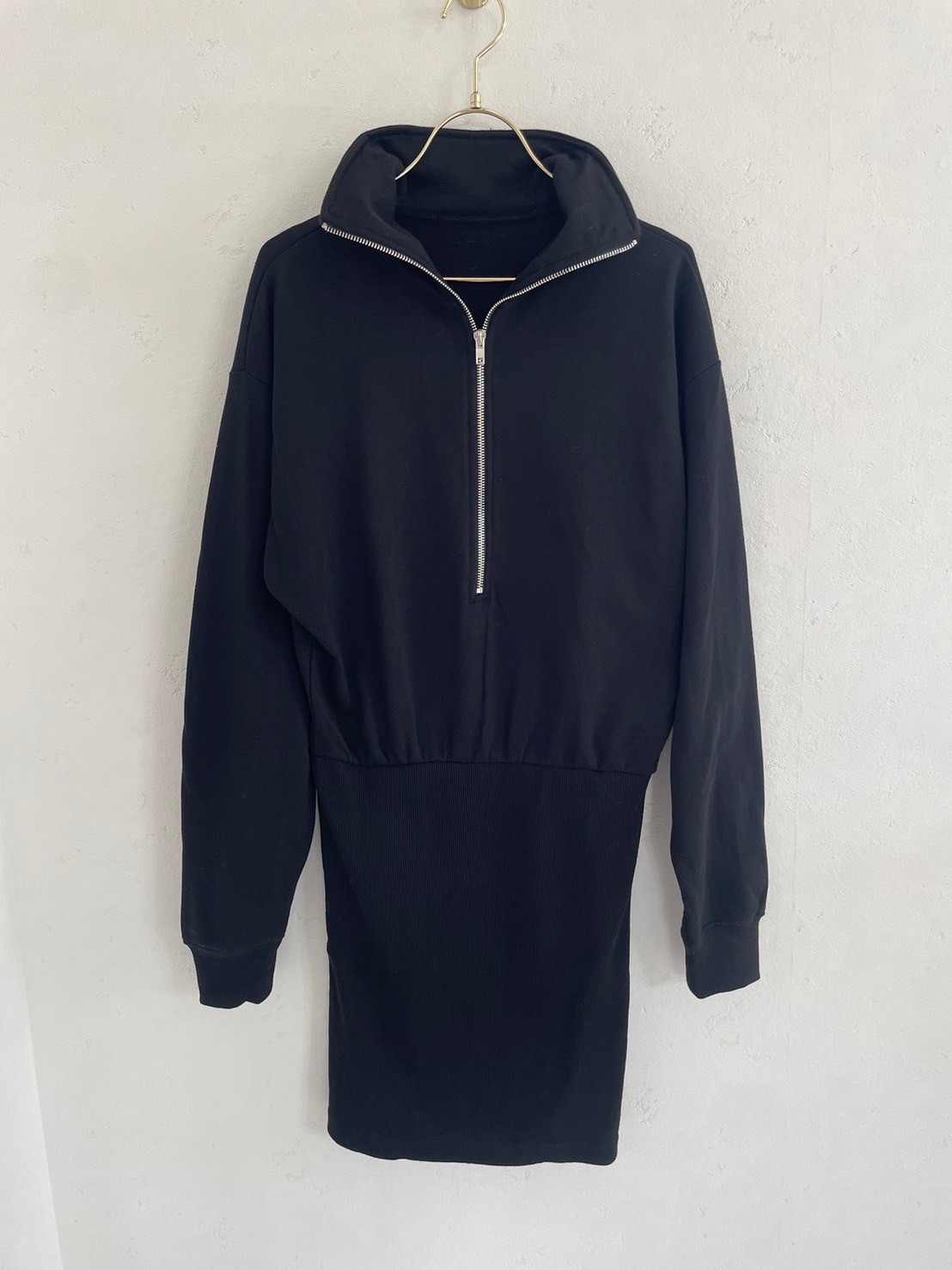 【裏毛ZIPUPワンピース(100184)(sd0067)】メール便OK