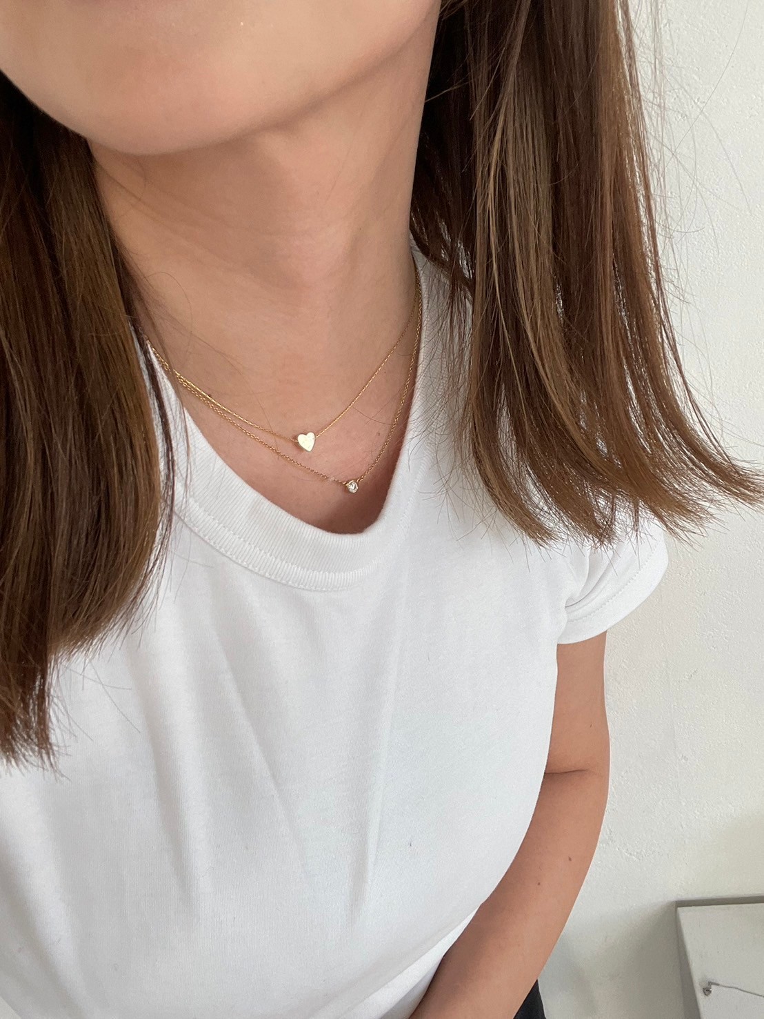 【プチハートネックレス(10-8842)(sd0077)】メール便OK