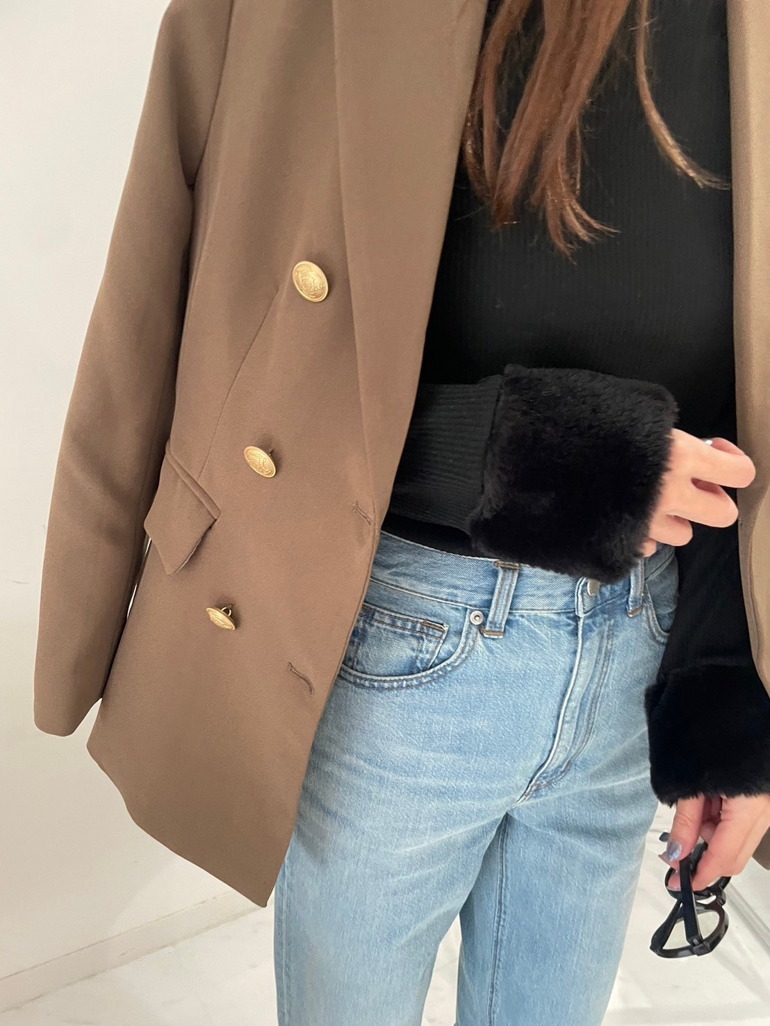 【金ボタンダブルジャケット(7-4759)(sd0079)】メール便OK