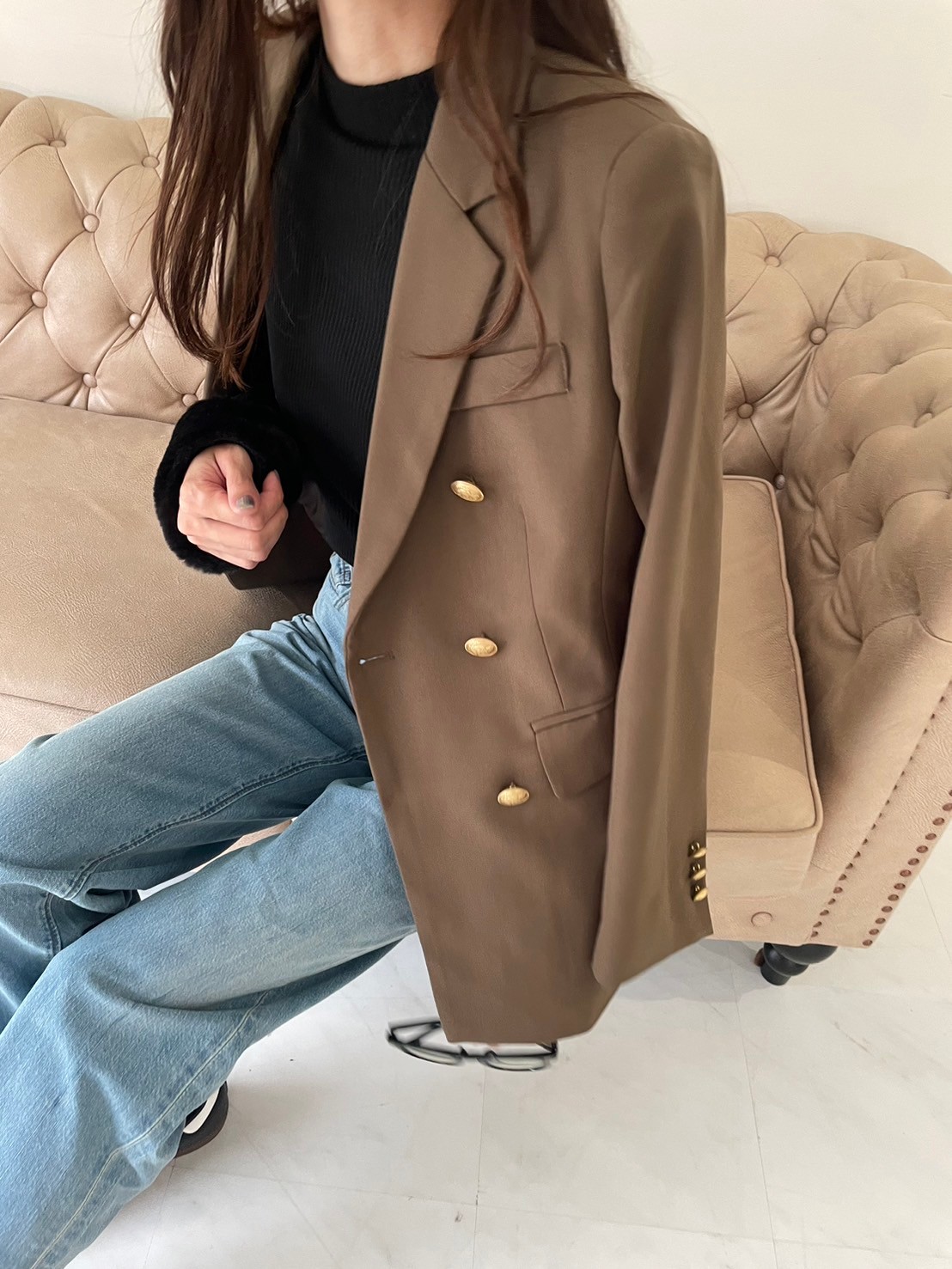 【金ボタンダブルジャケット(7-4759)(sd0079)】メール便OK