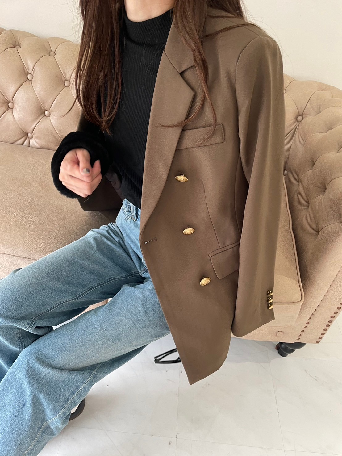 【金ボタンダブルジャケット(7-4759)(sd0079)】メール便OK