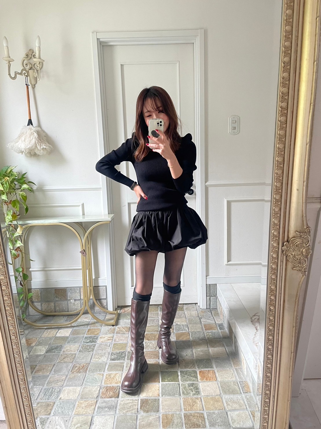 【超軽量美脚見せロングブーツ(ab575)】メール便OK