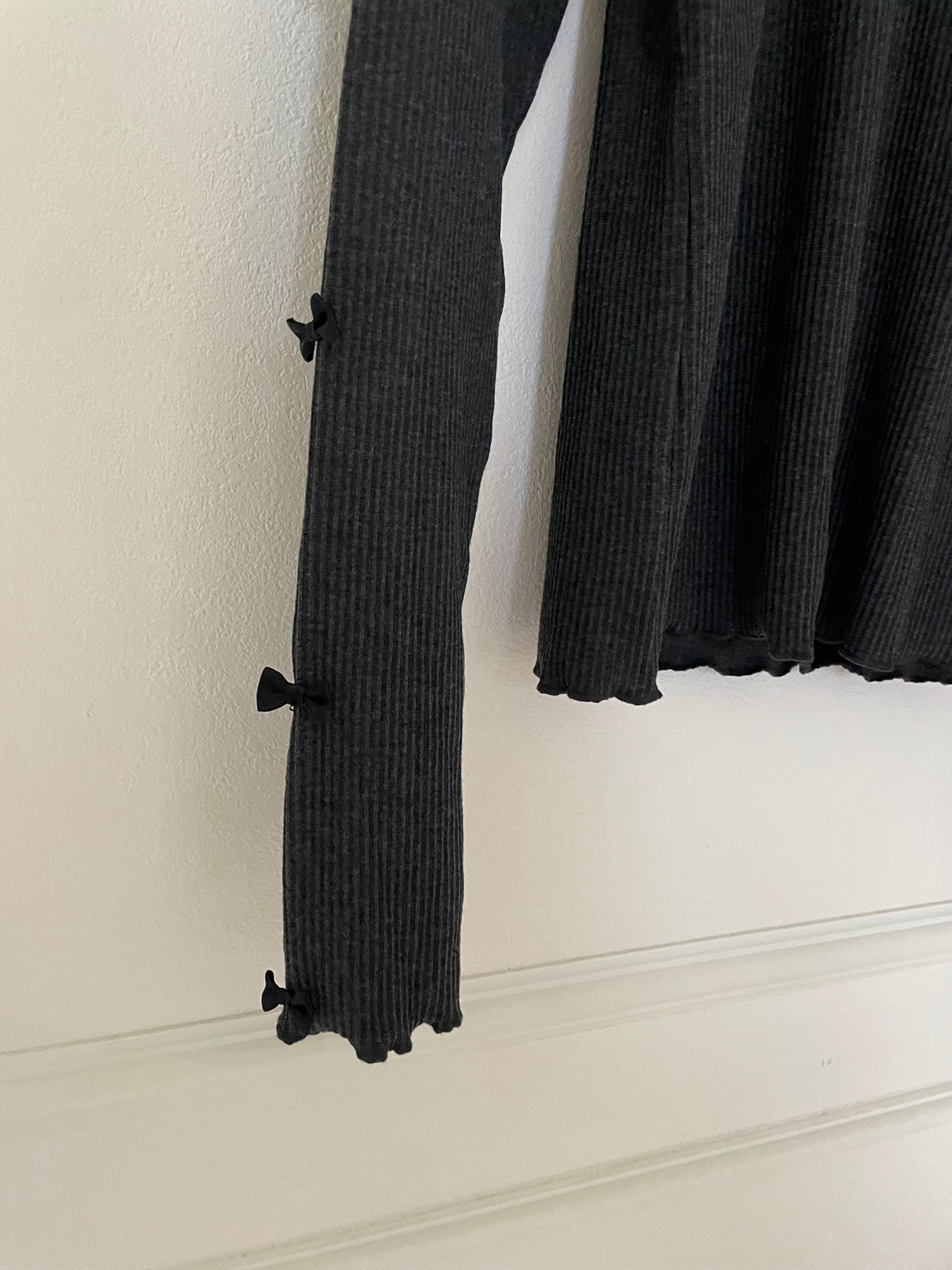 袖リボンリブカットソー(kbm591)