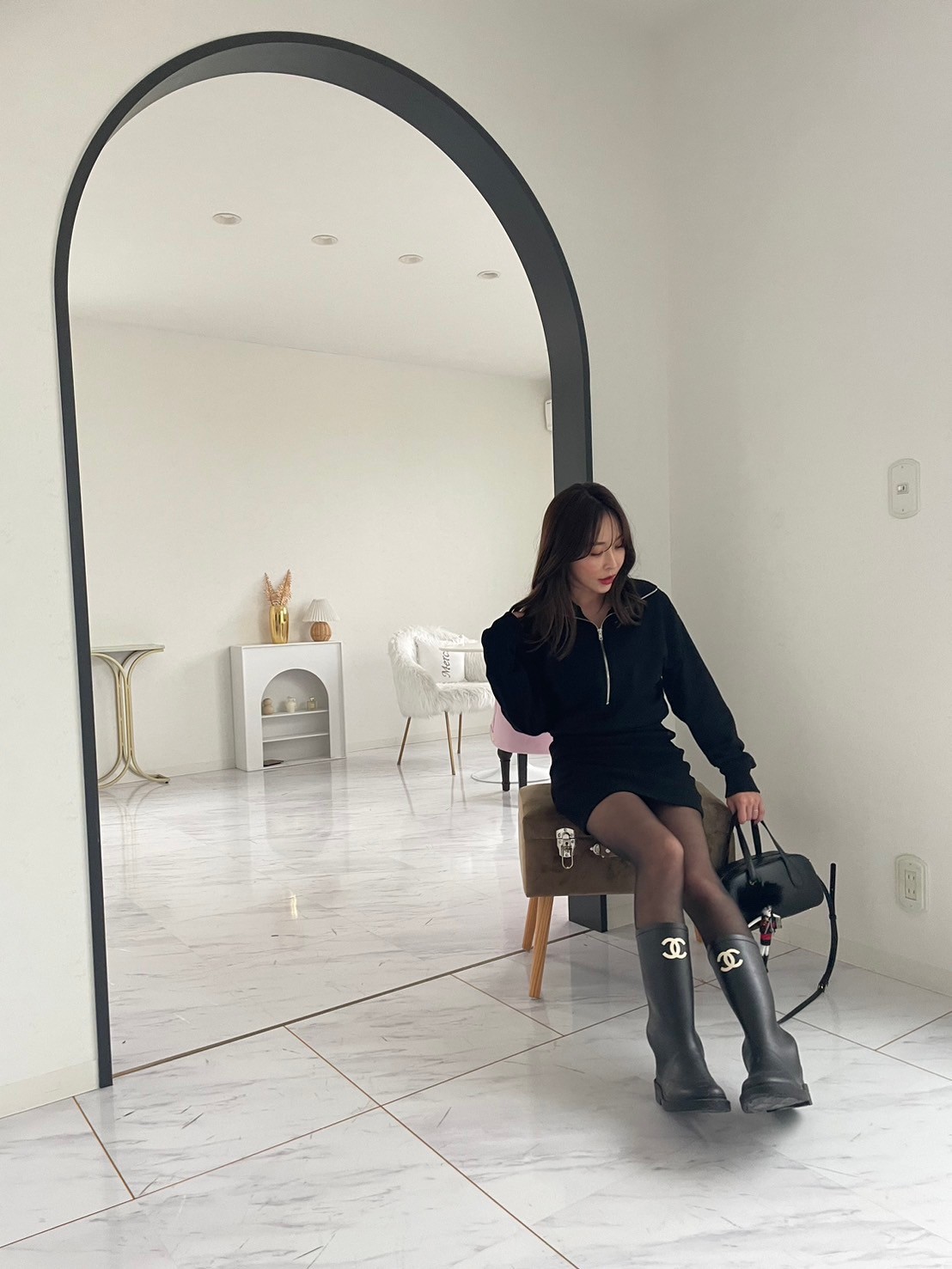 【ミニ裏毛ZIPUP2wayワンピース(100184)(sd0067)】メール便OK