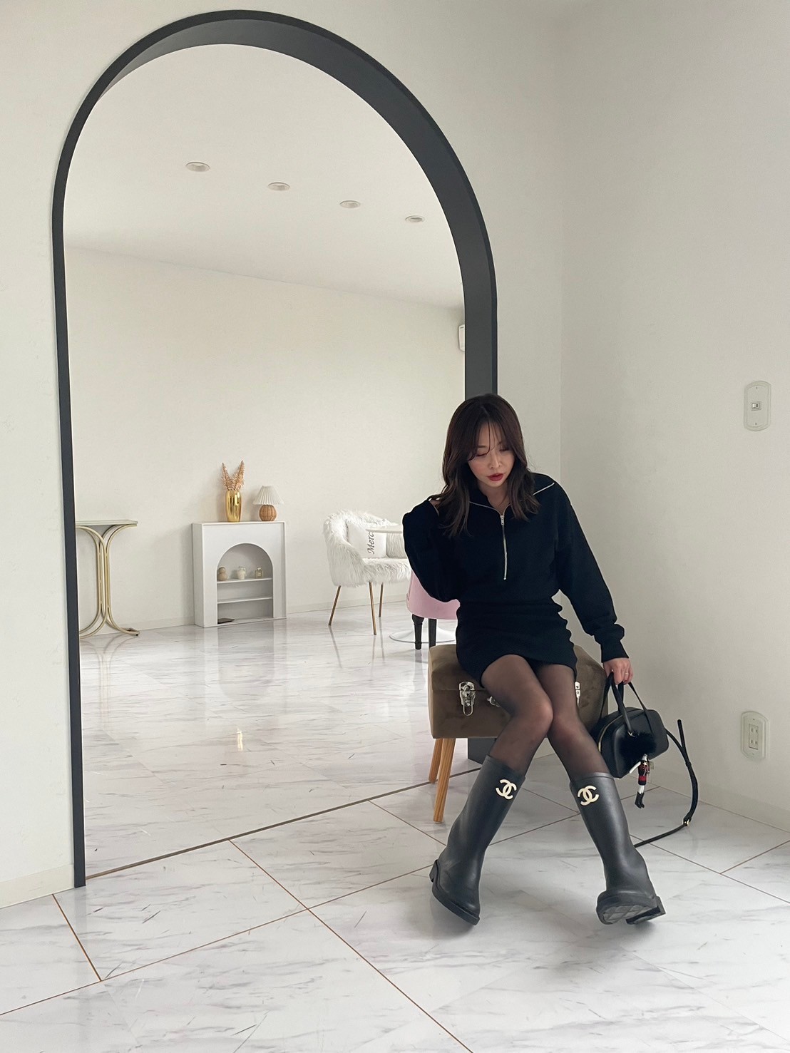 【ミニ裏毛ZIPUP2wayワンピース(100184)(sd0067)】メール便OK