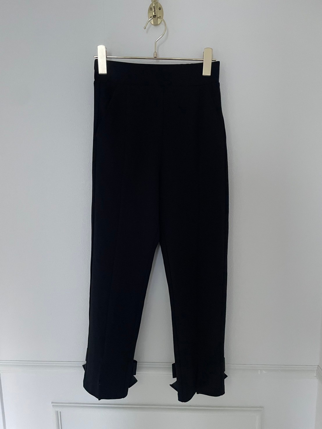 【スーパーストレッチ極楽＆超美脚パンツ/スリットあり(kbm566)】