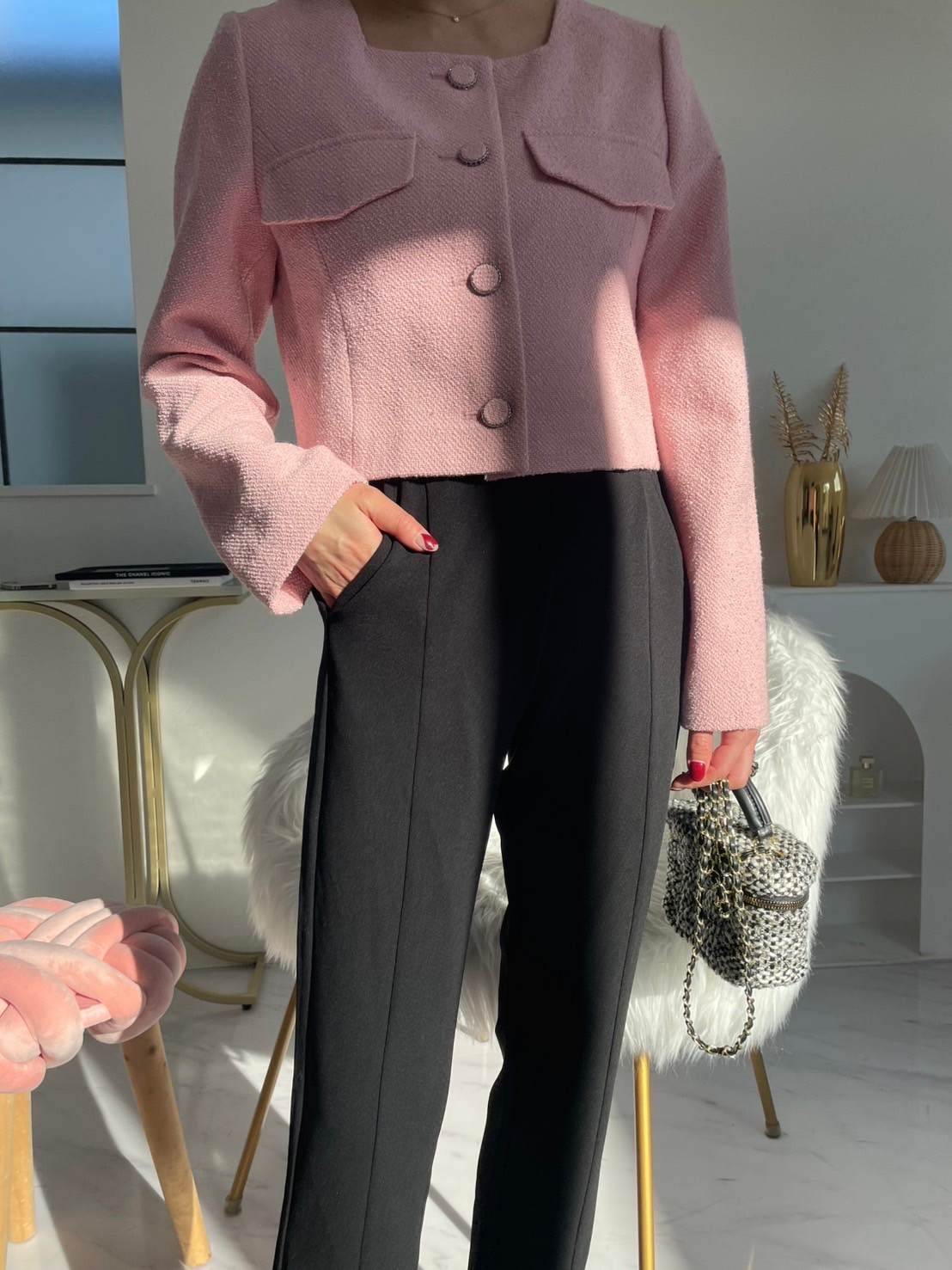 【スーパーストレッチ極楽＆超美脚パンツ/スリットあり(kbm566)】