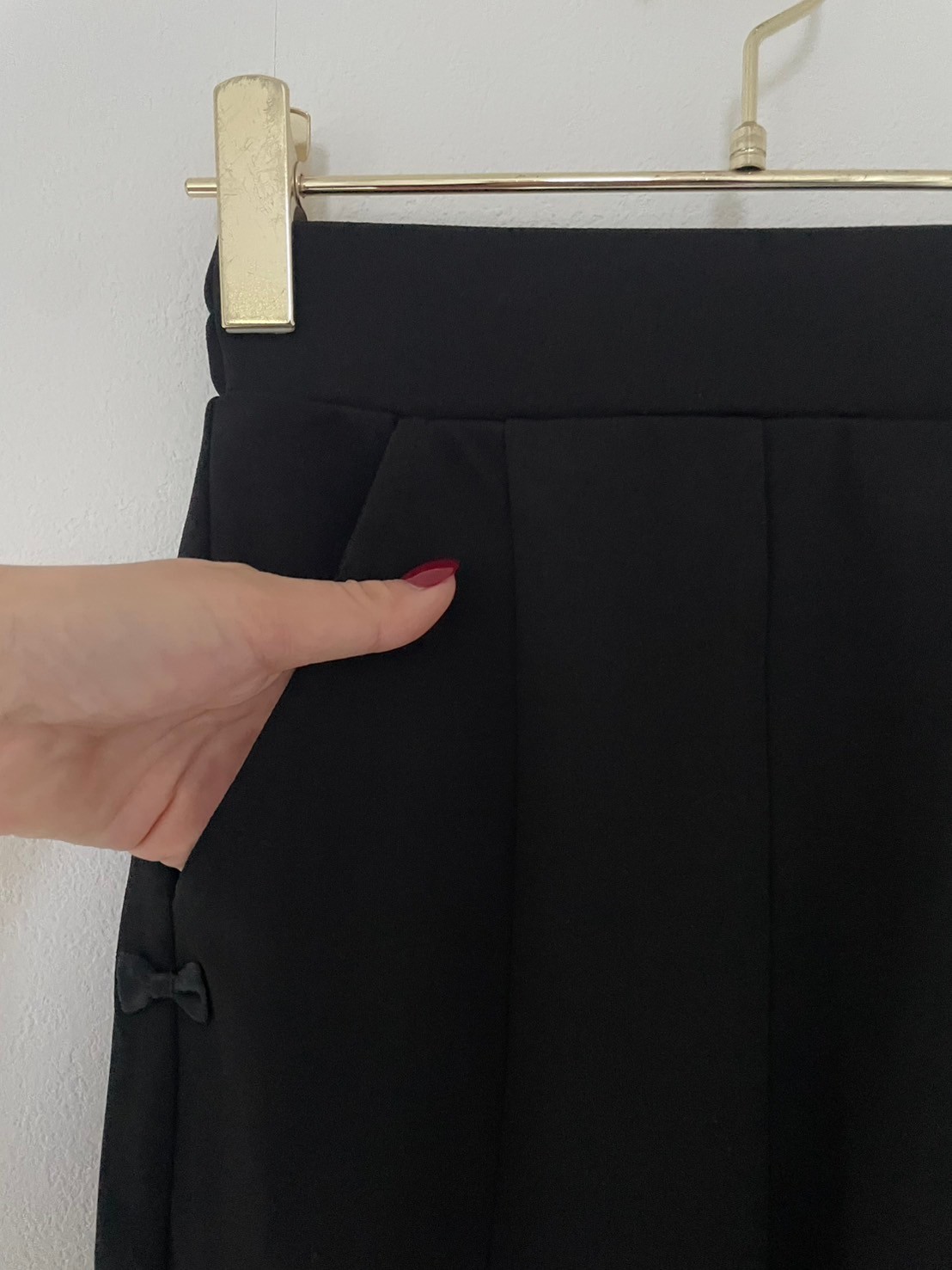 【スーパーストレッチ極楽＆超美脚パンツ/スリットあり(kbm566)】