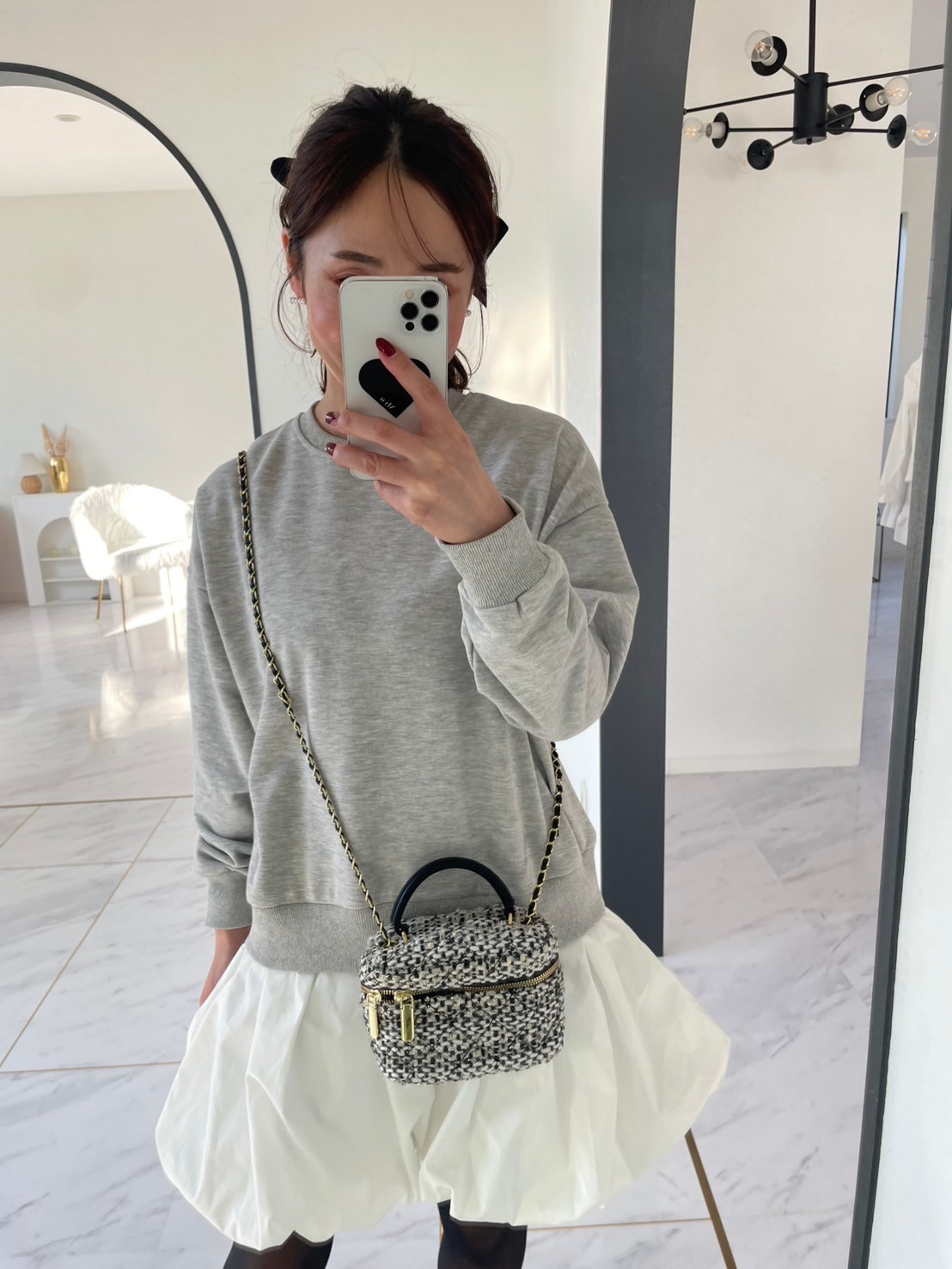 【バルーンスカート　ドッキング裏毛プルオーバー(kbm597)】