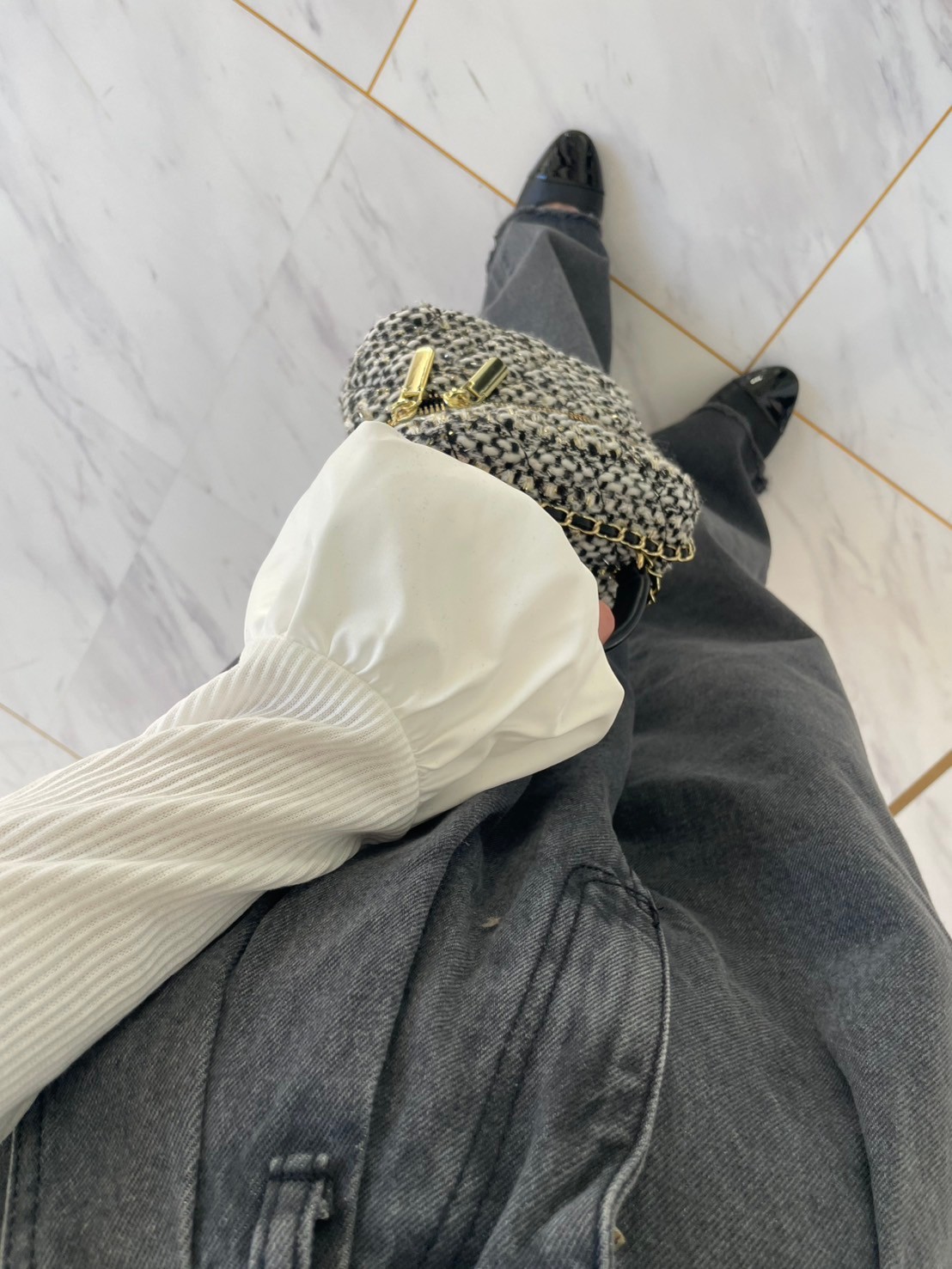 【バルーンスリーブ　リブ　クルーネック(kbm596)】