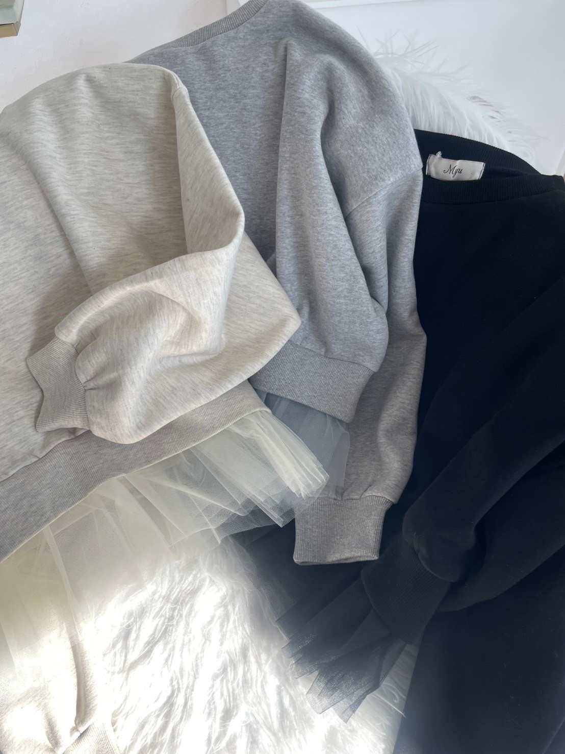 裾チュールスウェット(myu1207)