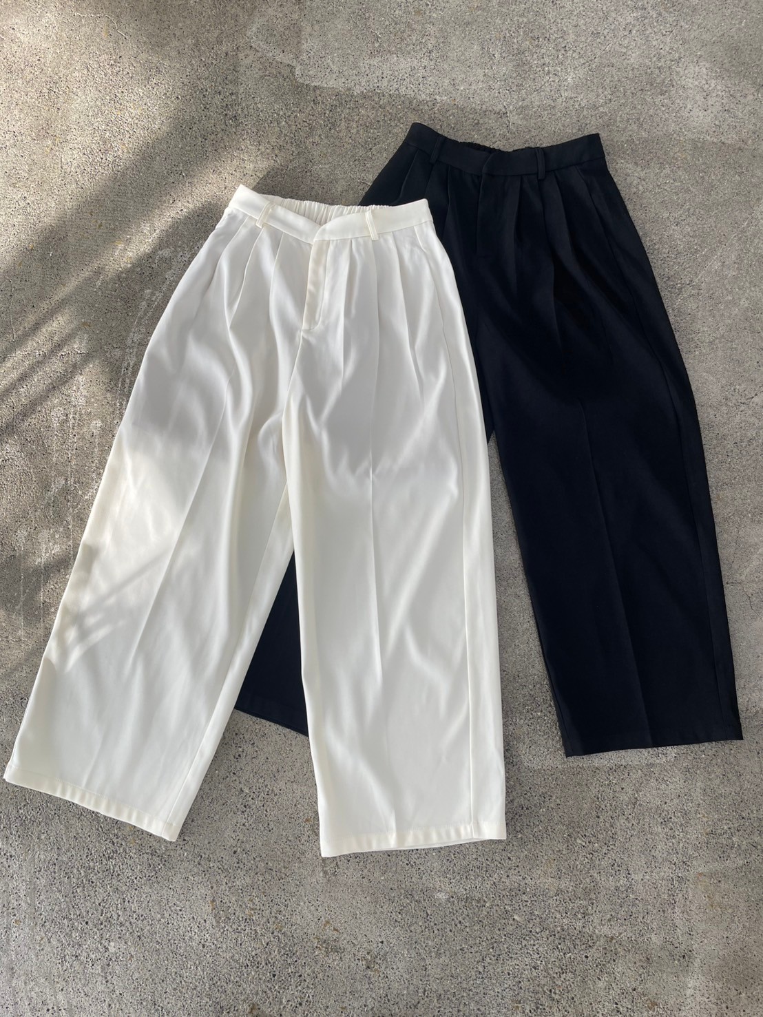 mako×Myuコラボ【さらっと素材♪美脚ワイドタックパンツ(kbm602)】メール便OK